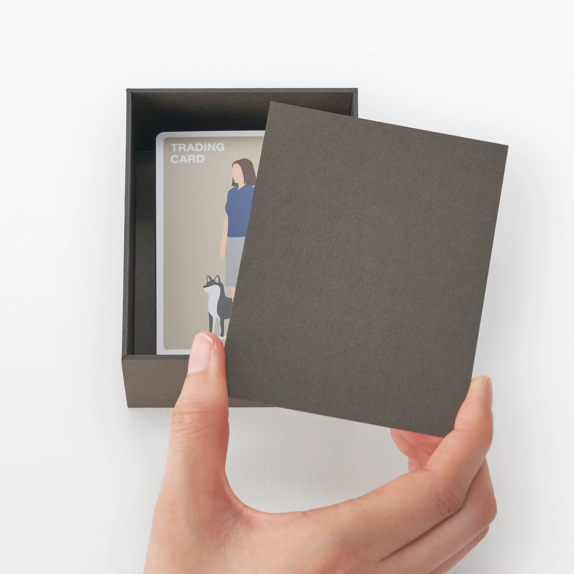 2-in-1 Photo Frame & Trading Card Case - Dark Grey - Image 2