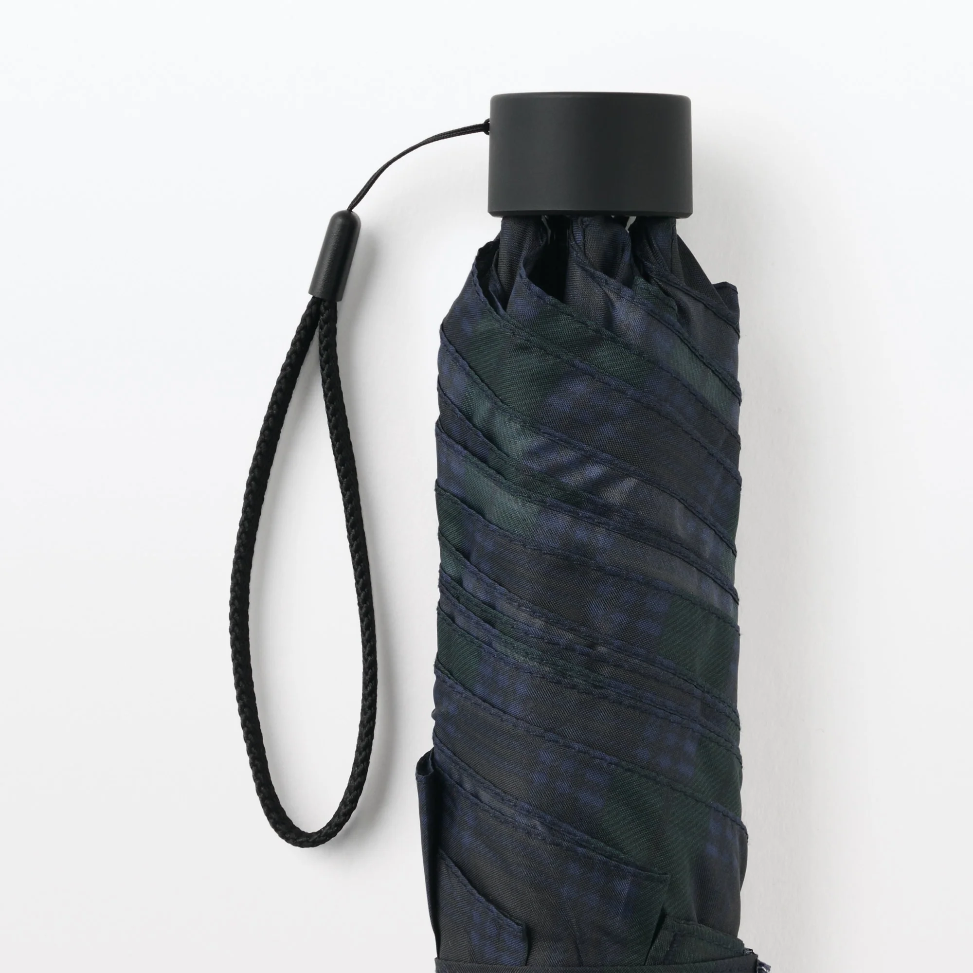 All-Weather Foldable Umbrella Dark Green Check - Image 4