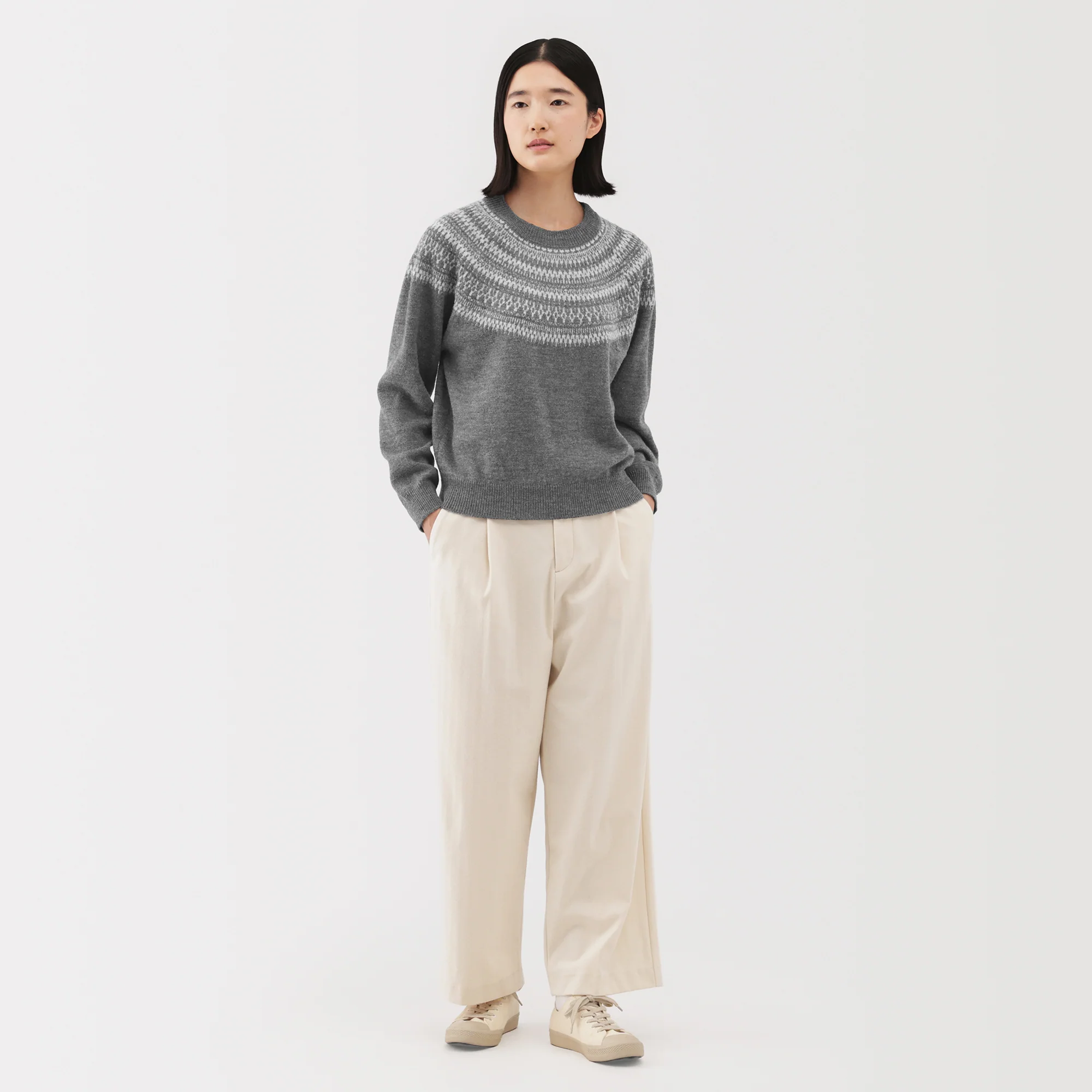 Andes Wool Blend Jacquard Sweater - Image 11