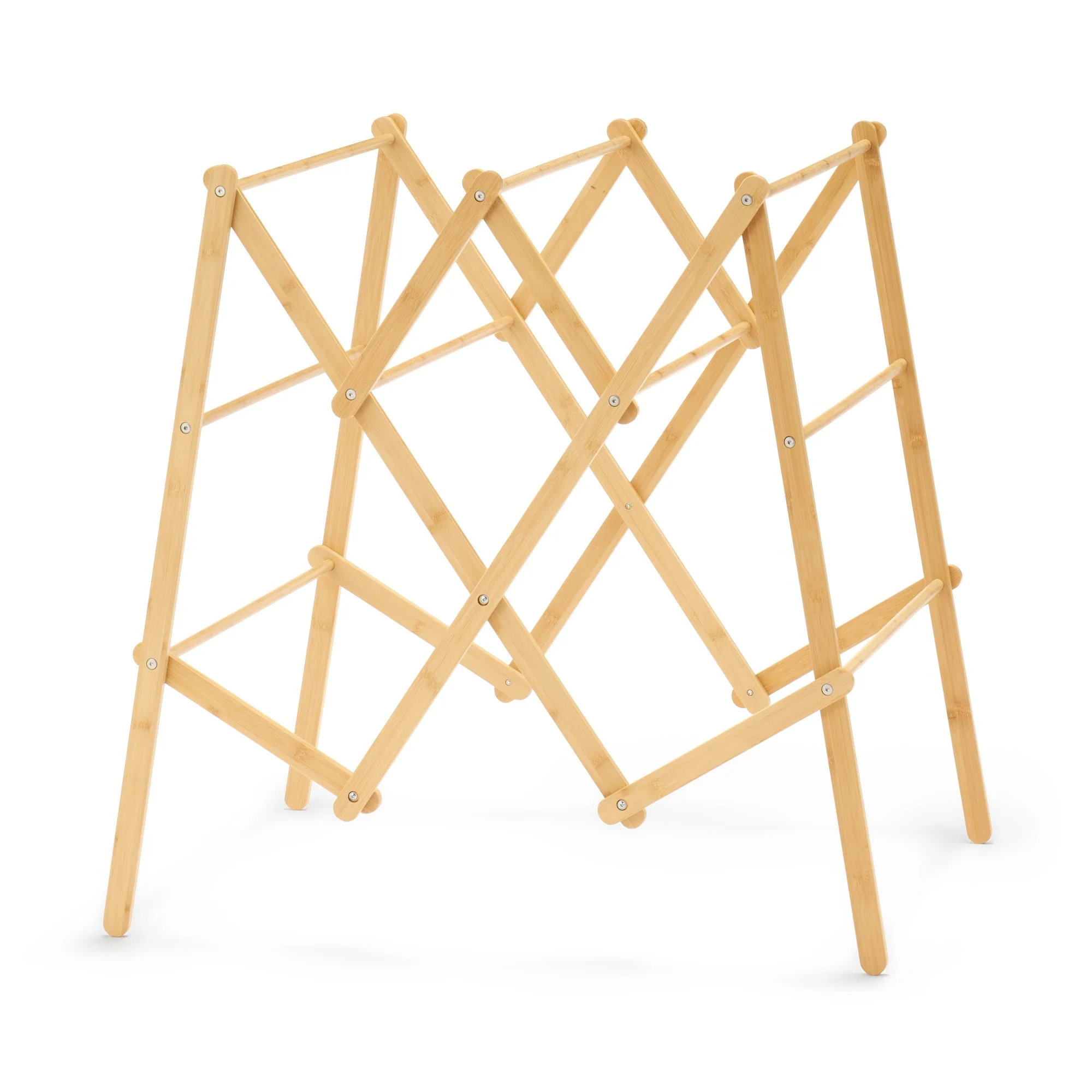 Bamboo Clothes Rack with Adjustable Width - Image 2