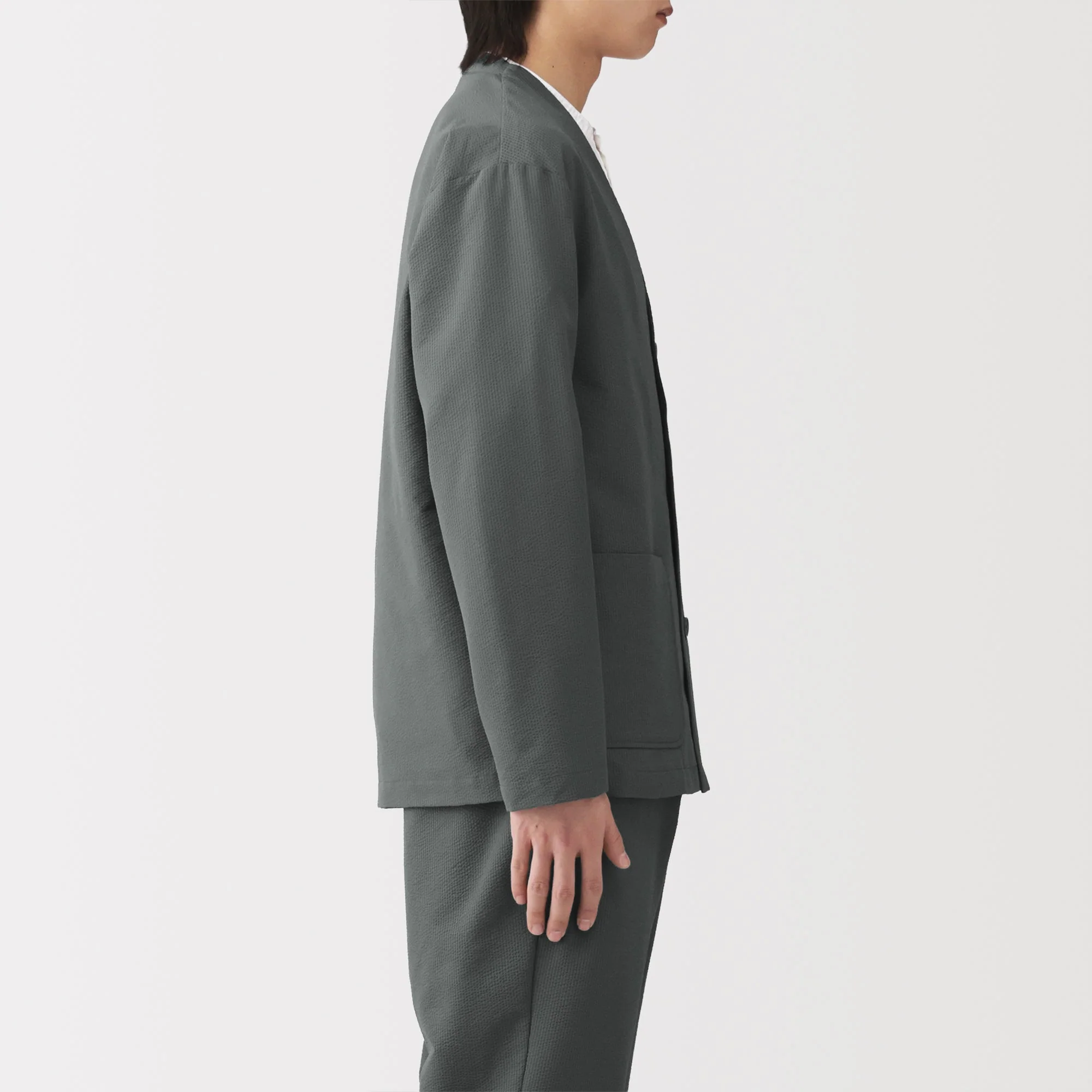 Breathable Seersucker Cardigan - Image 13