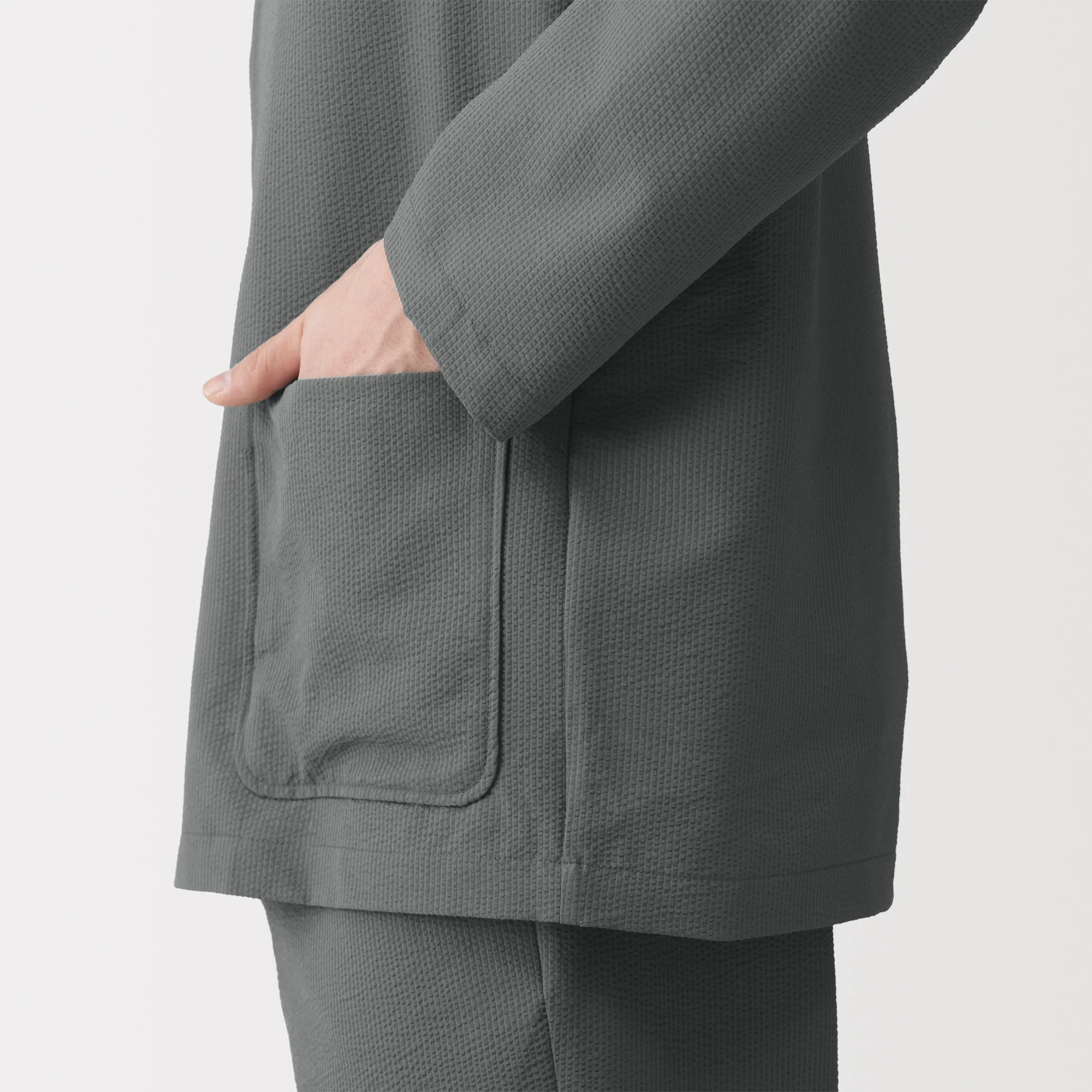Breathable Seersucker Cardigan - Image 8