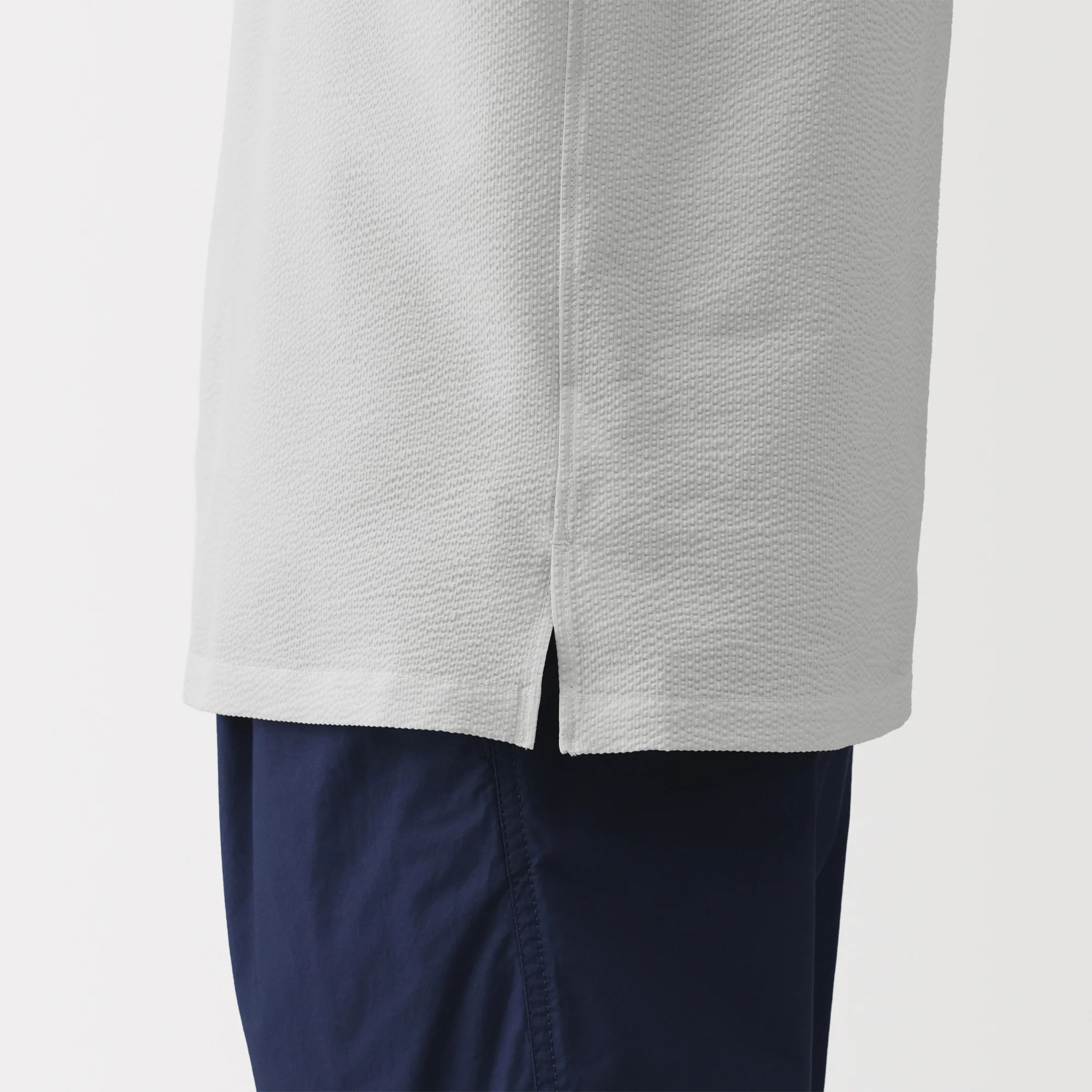 Breathable Seersucker Open Collar Shirt - Image 16