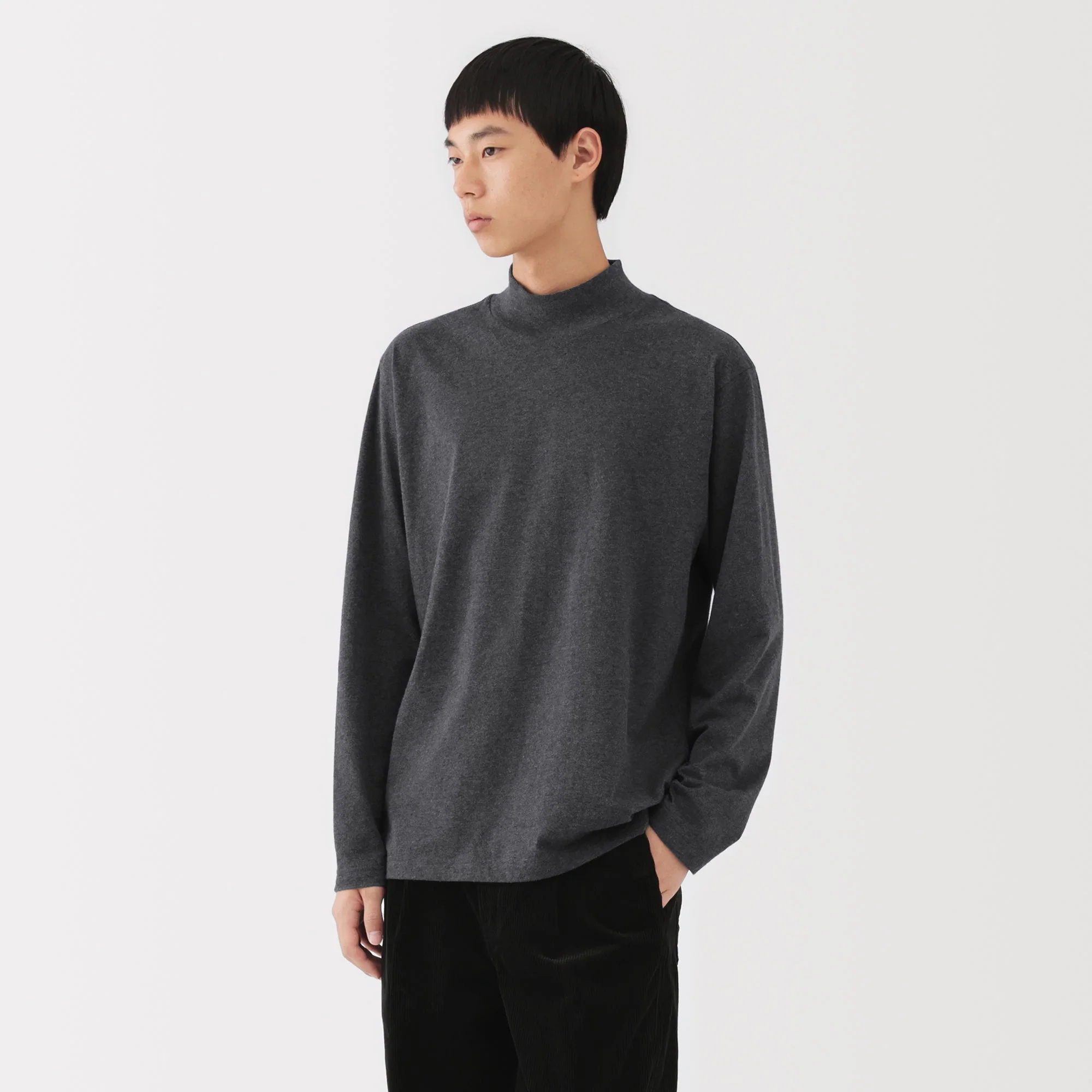 Brushed High Neck T-Shirt - Image 26