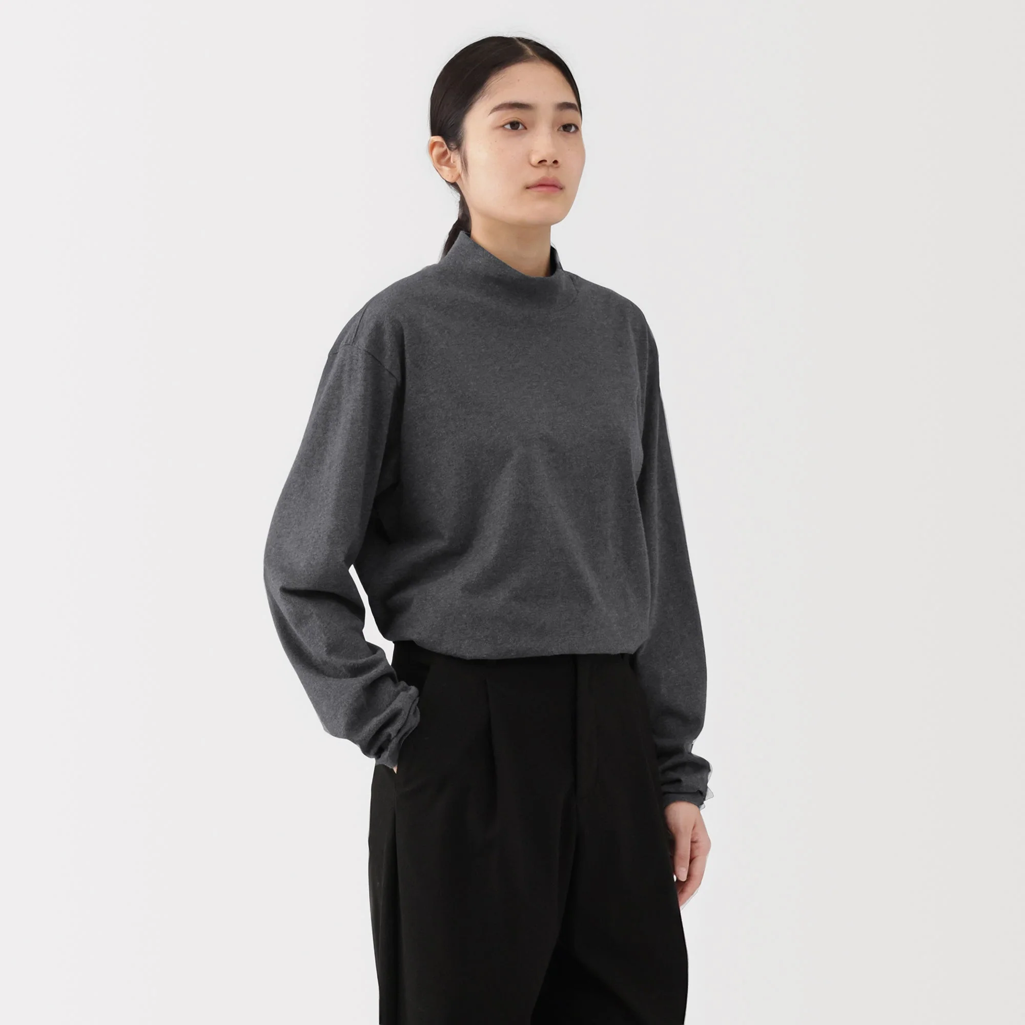Brushed High Neck T-Shirt - Image 28