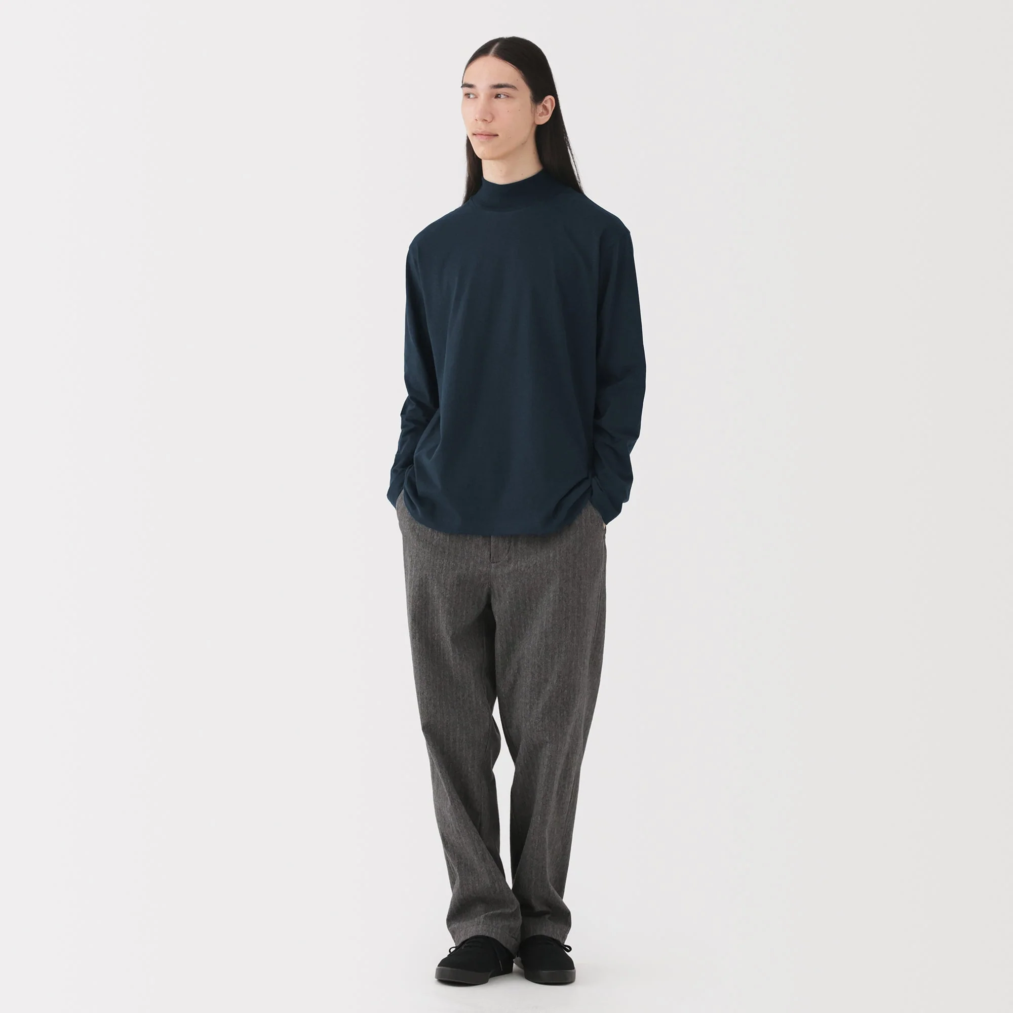Brushed High Neck T-Shirt - Image 43