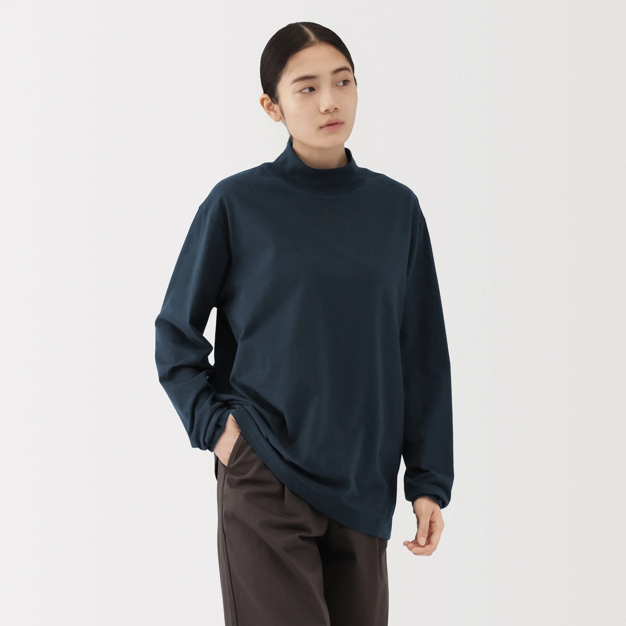 Brushed High Neck T-Shirt - Image 44