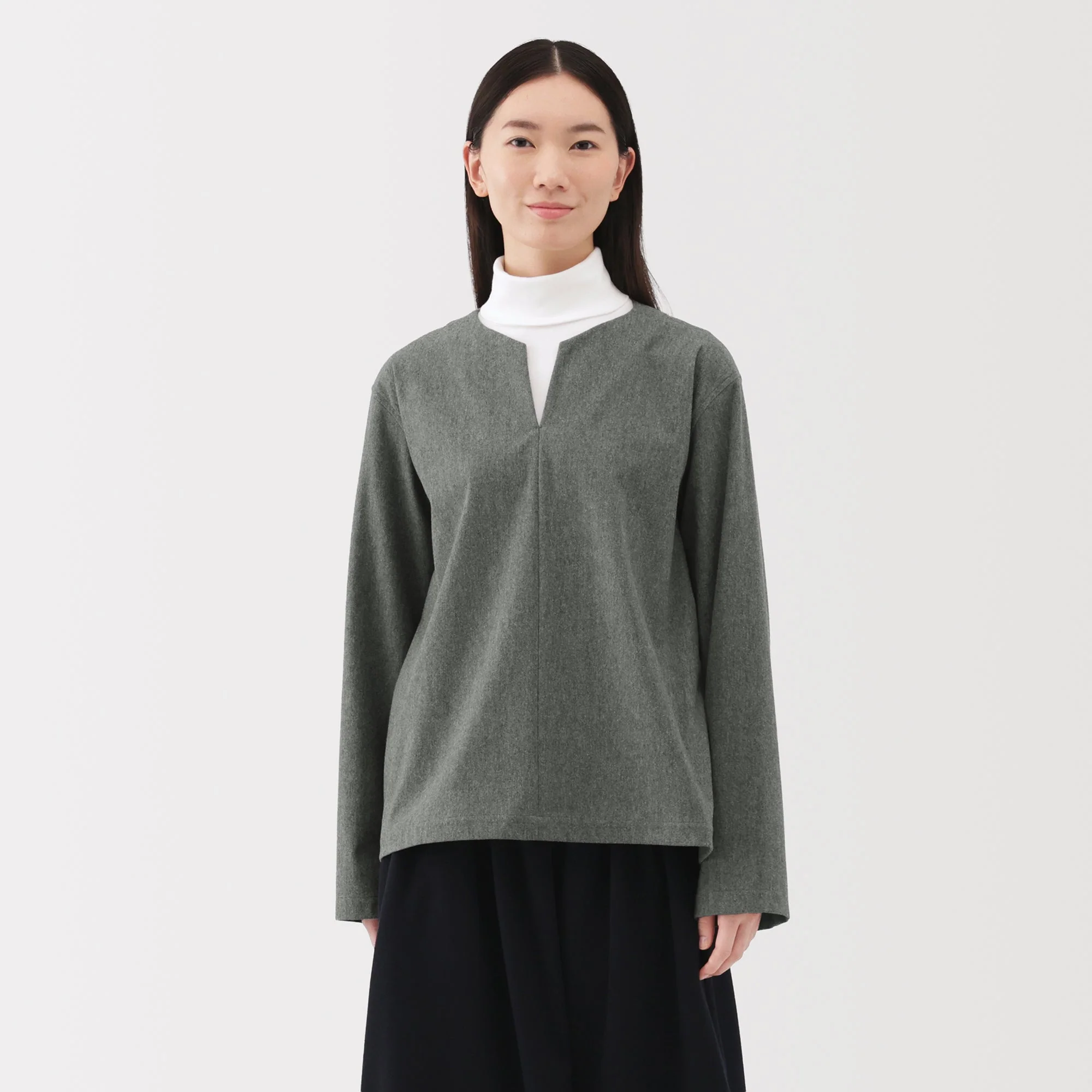 Brushed Pullover Blouse