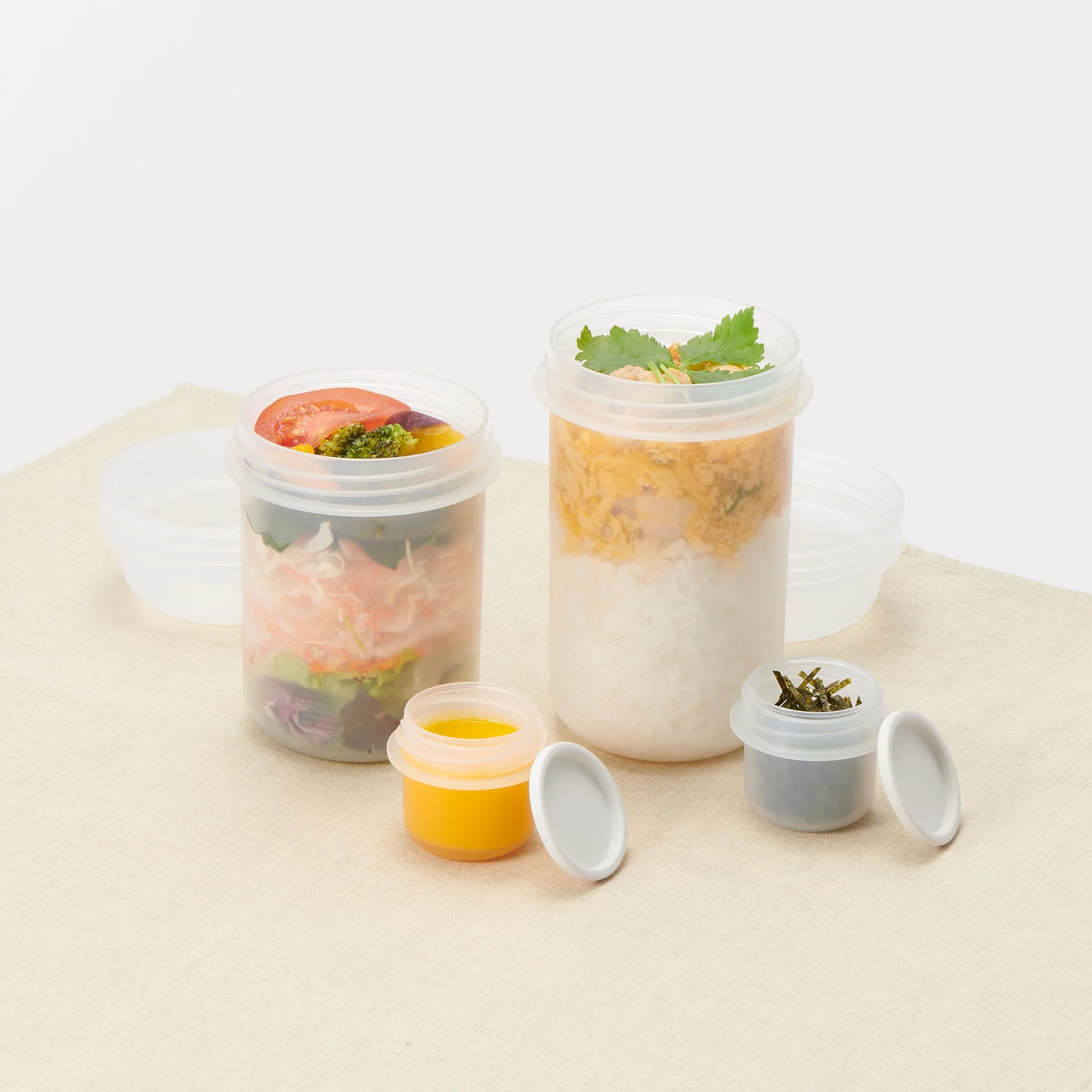 Capsule Lunch Box with Topping Cup Black - 350 ml - Image 12