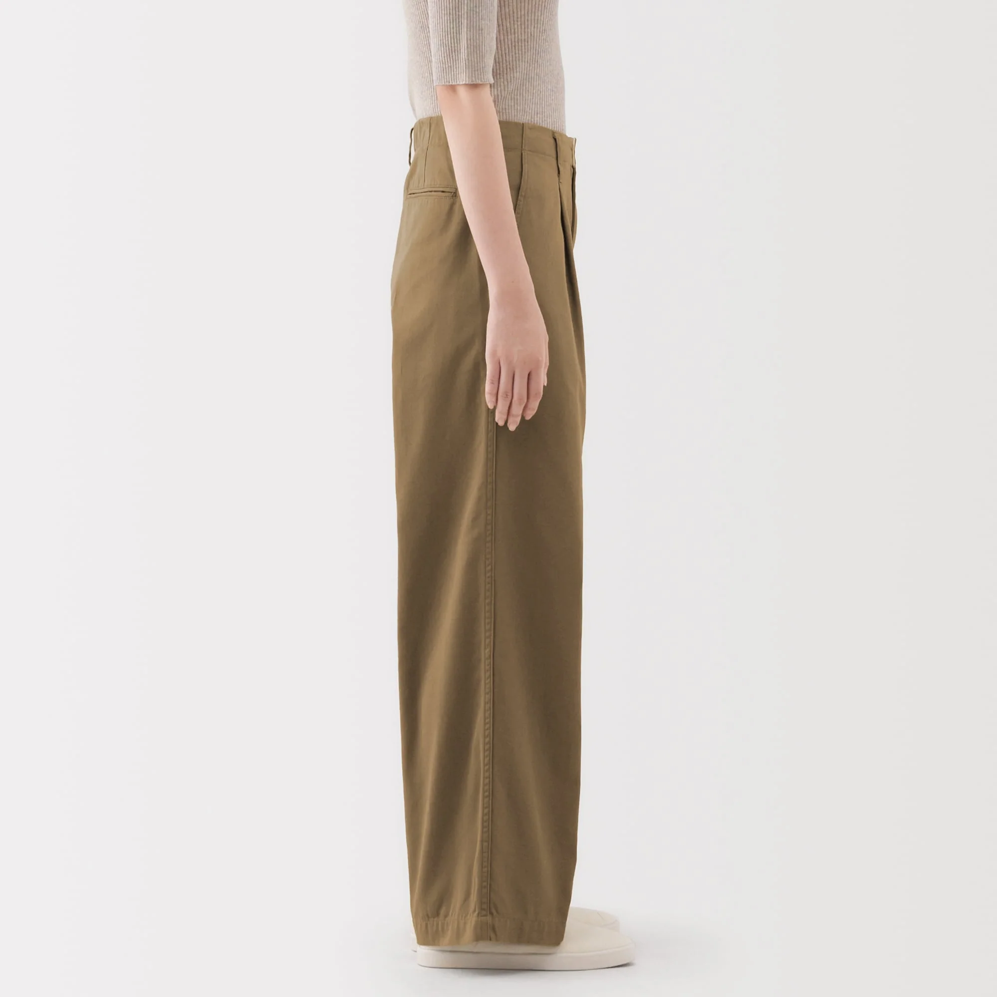 Chino Pleated Wide Pants - Image 5