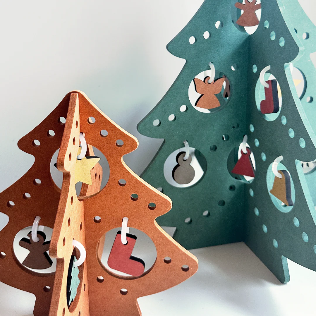 Colour MDF Christmas Tree - Green - Large - Image 5