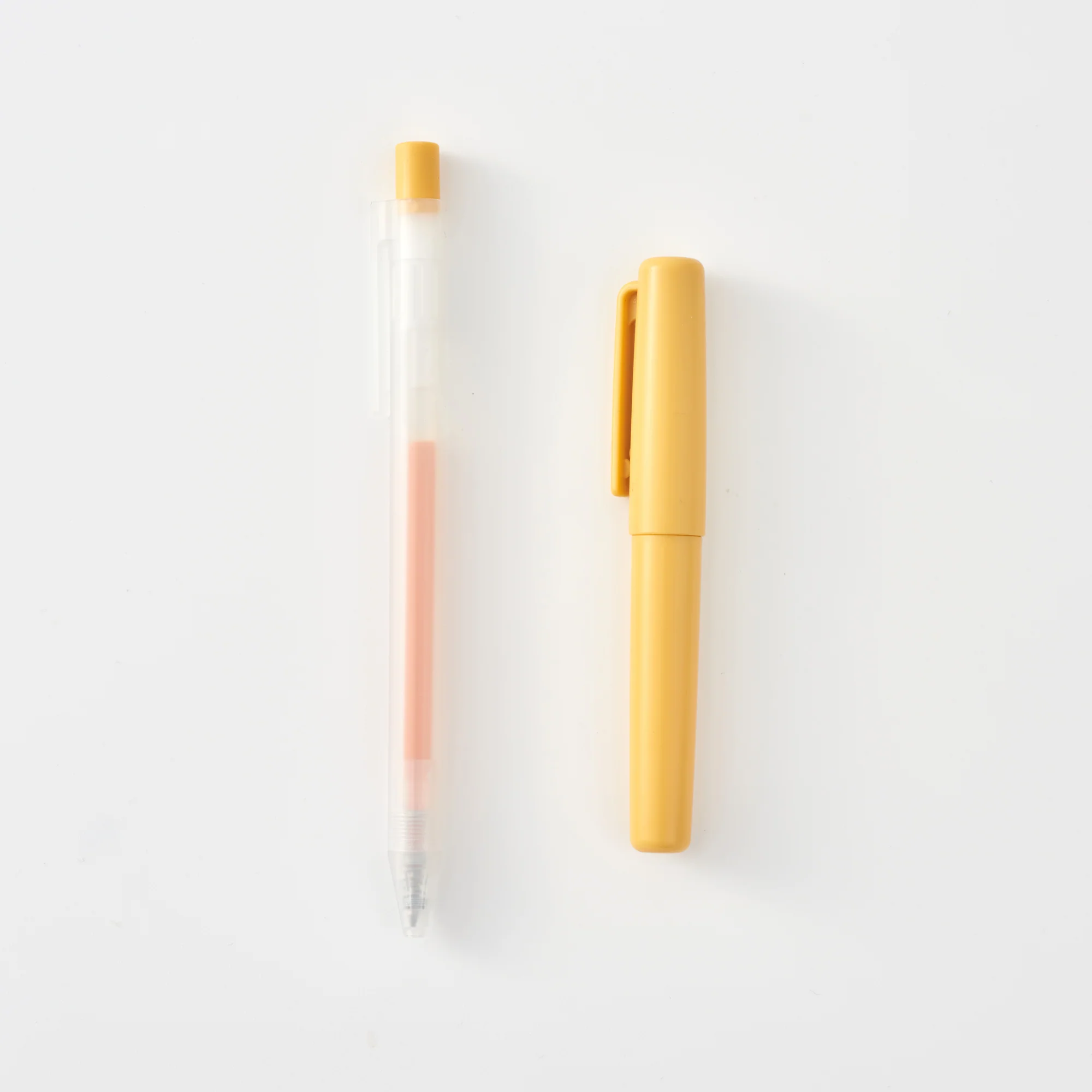 Compact Gel Ink Ballpoint Pen Cap Type 0.5 mm - Yellow - Image 5