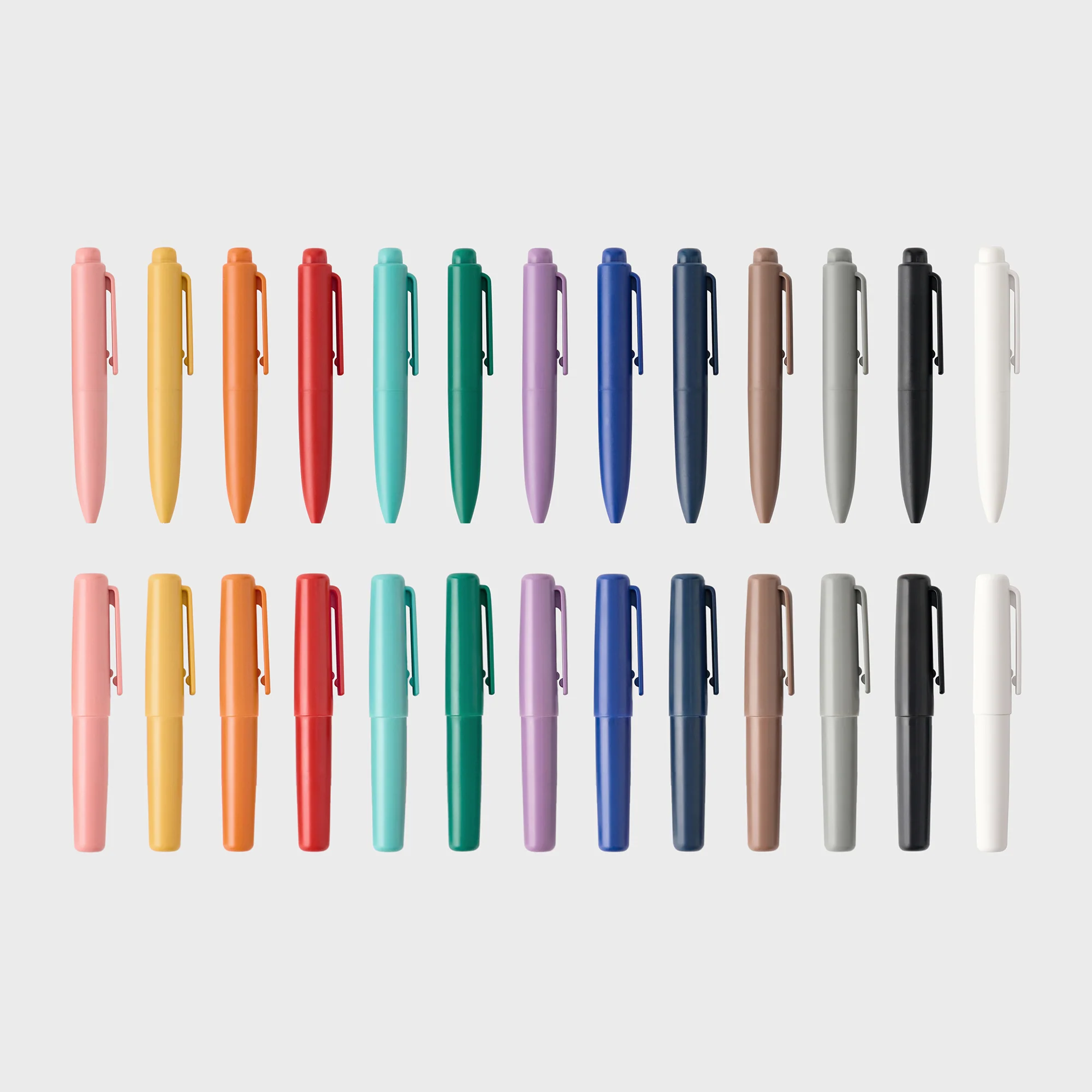 Compact Gel Ink Ballpoint Pen Knock Type 0.5 mm - Cyan - Image 11