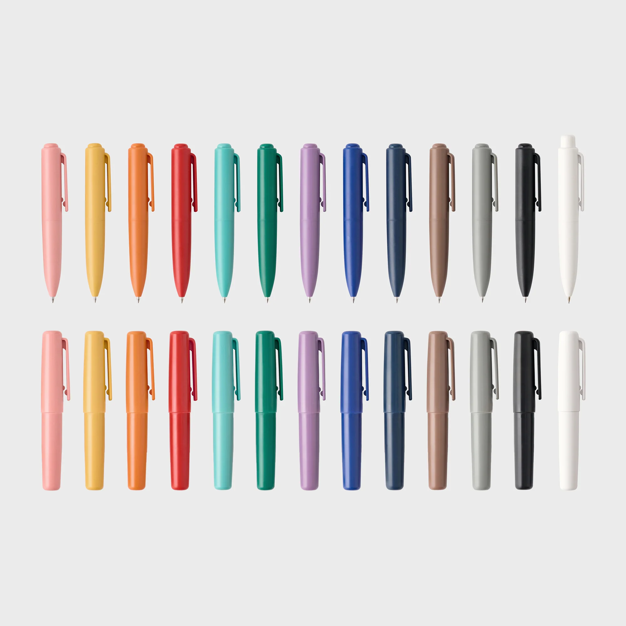 Compact Gel Ink Ballpoint Pen Knock Type 0.5 mm - Grey - Image 10