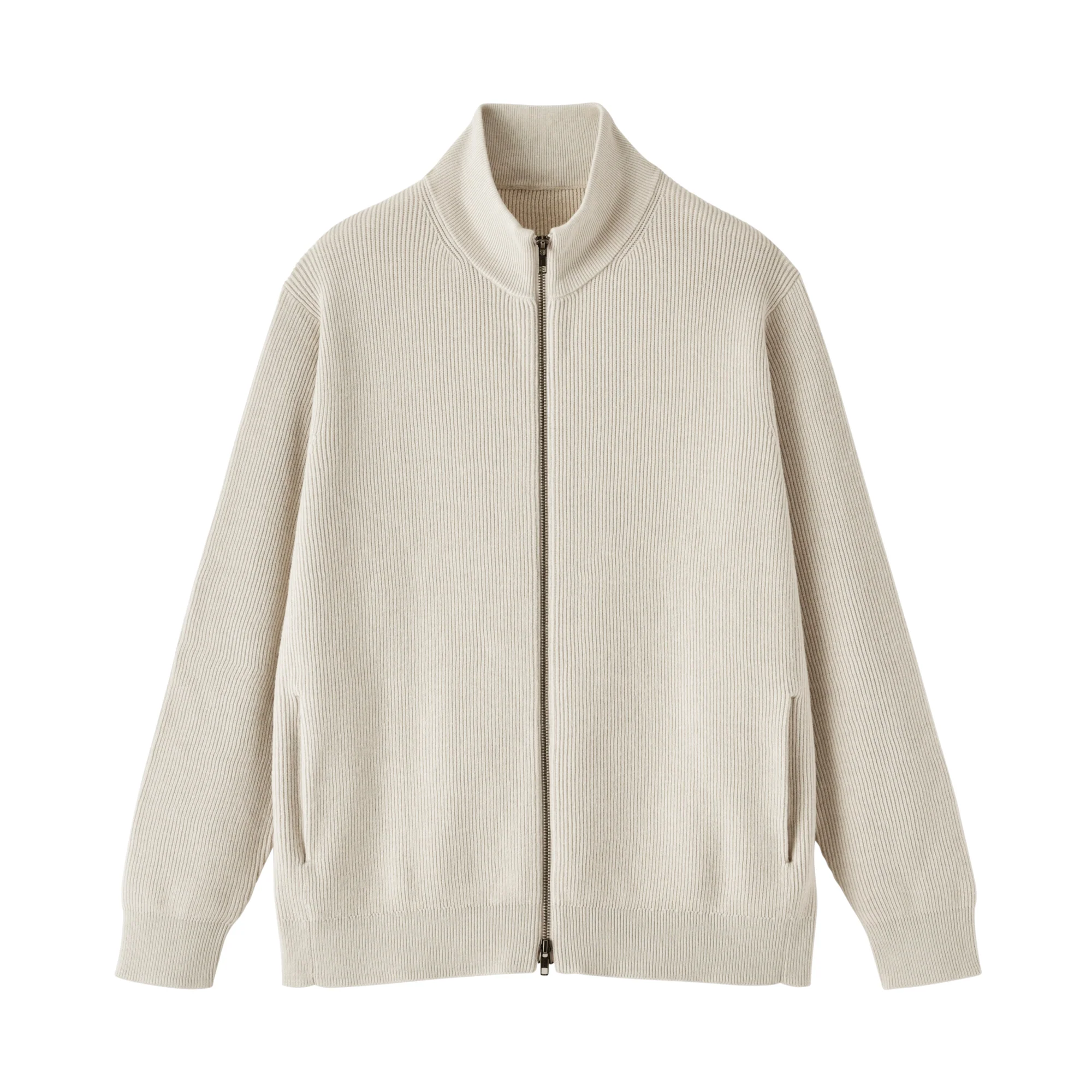 Cotton Blend Full-Zip Cardigan - Image 2