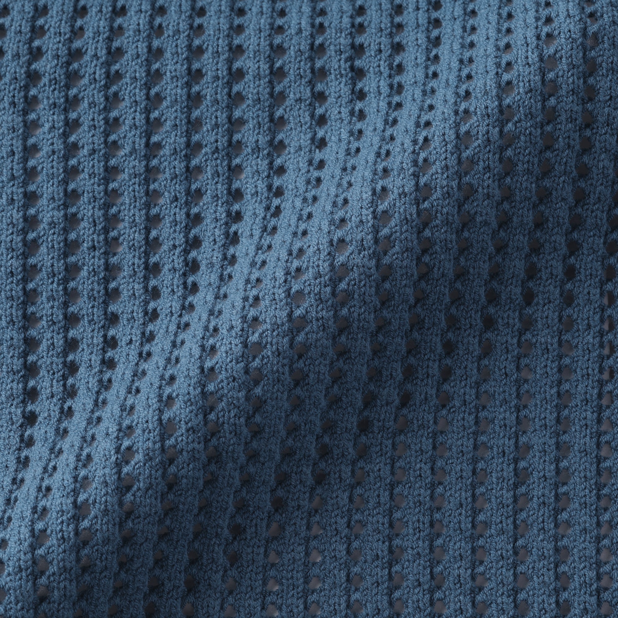 Cotton Blend Mesh Polo Cardigan - Image 32