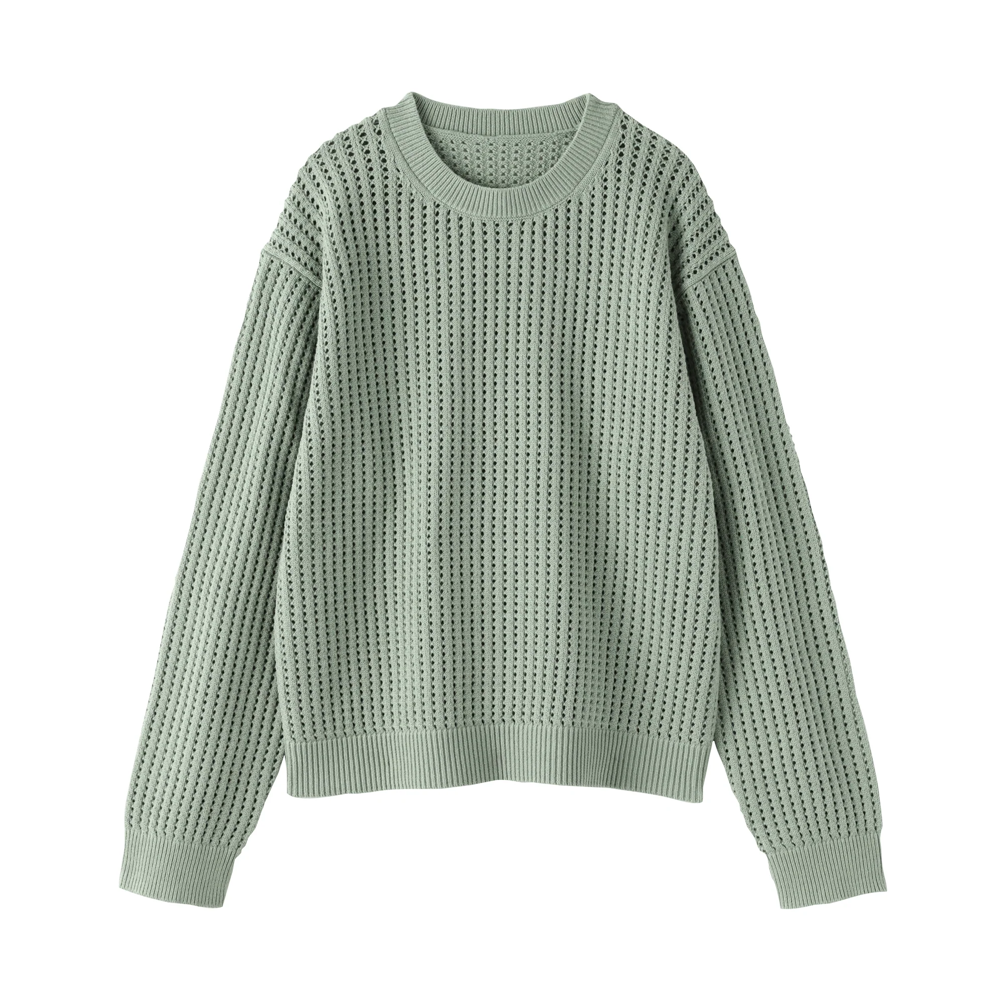 Cotton Blend Mesh Sweater - Image 42