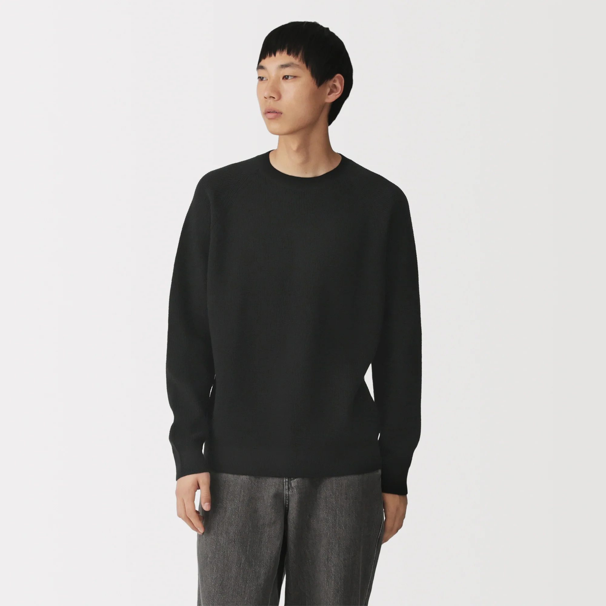 Cotton Blend Waffle Sweater - Image 17