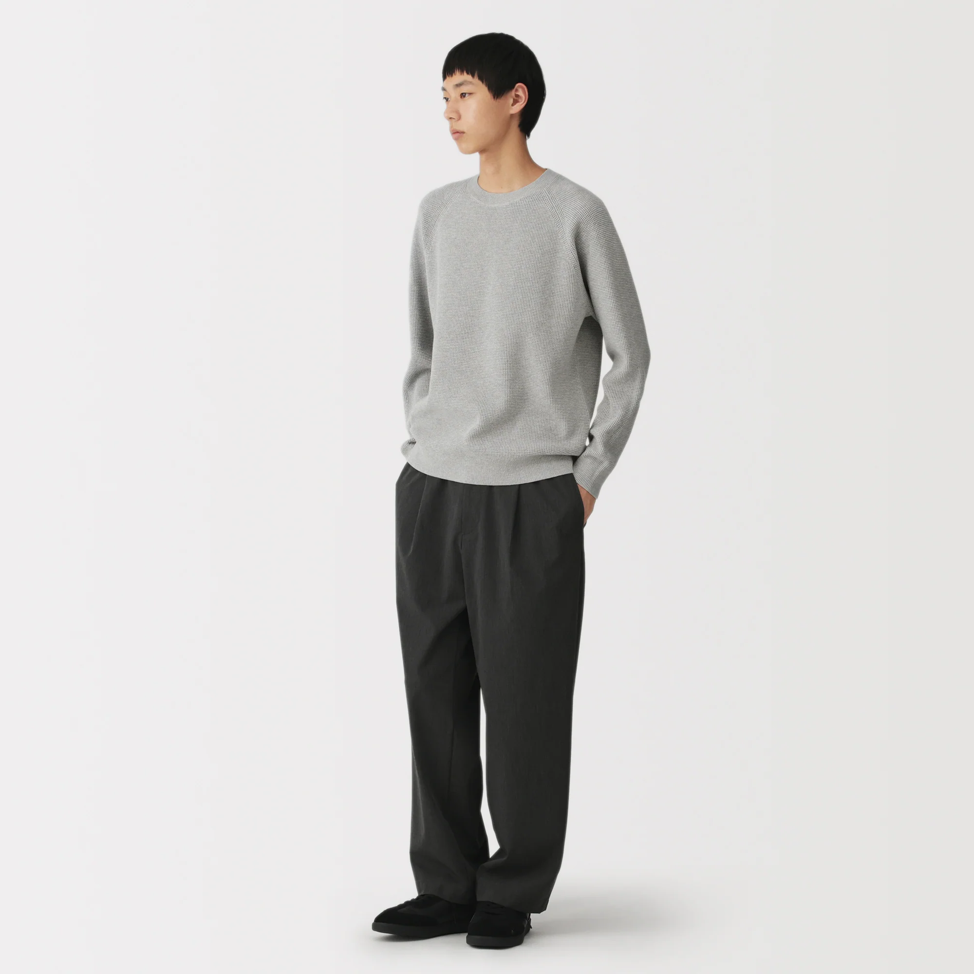 Cotton Blend Waffle Sweater - Image 25