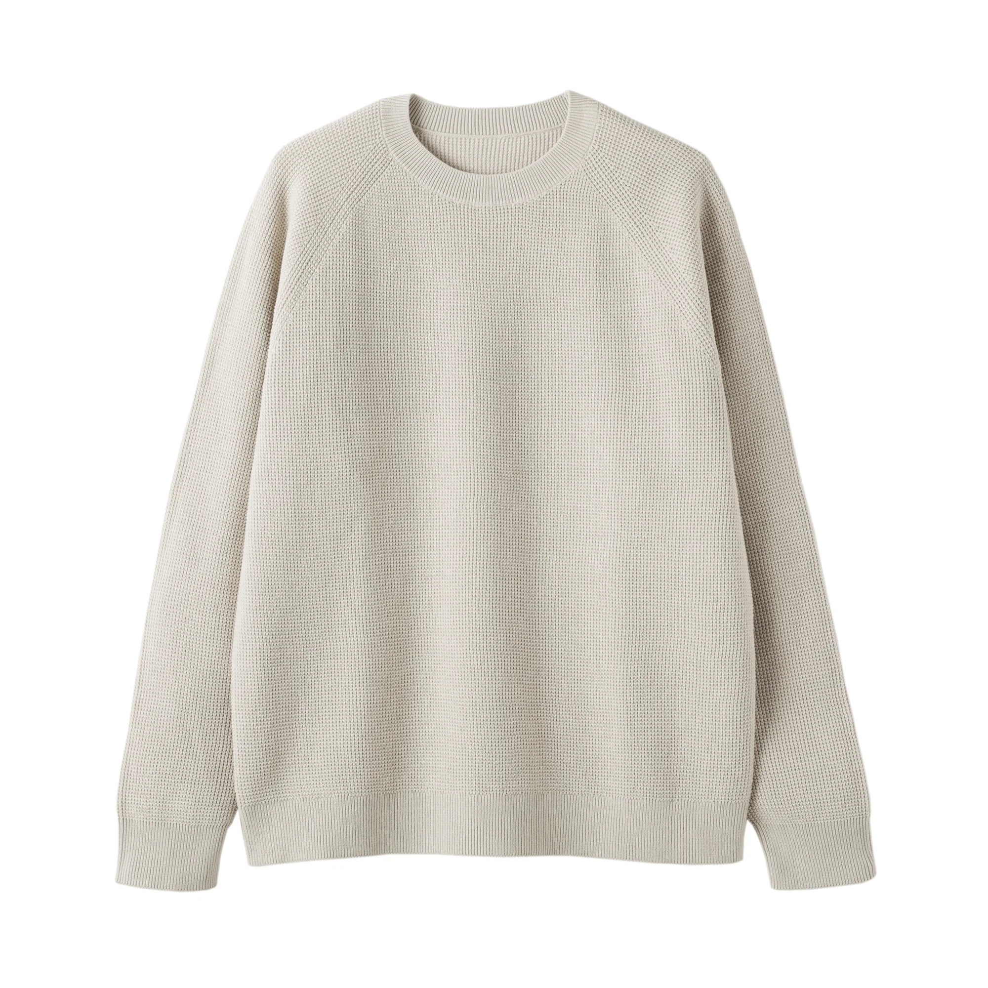 Cotton Blend Waffle Sweater - Image 9