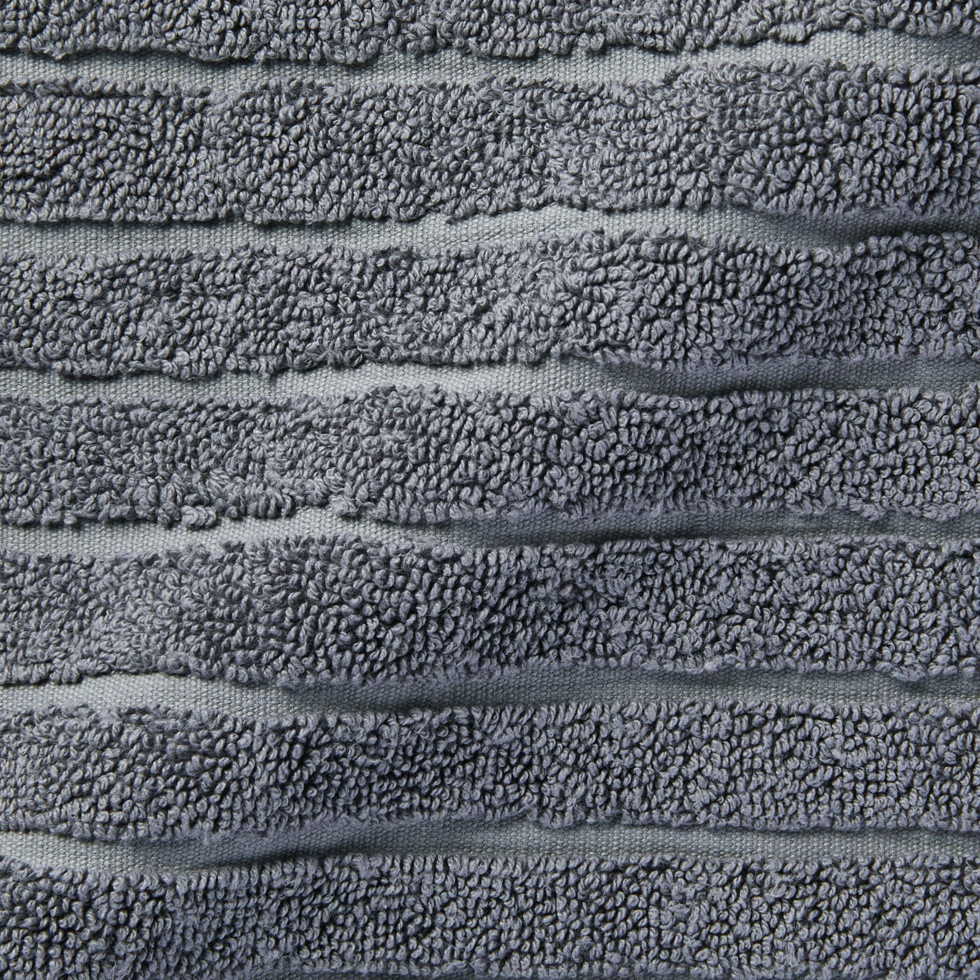 Cotton Linen Bath Mat - W60 x L90 cm - Charcoal Grey - Image 2