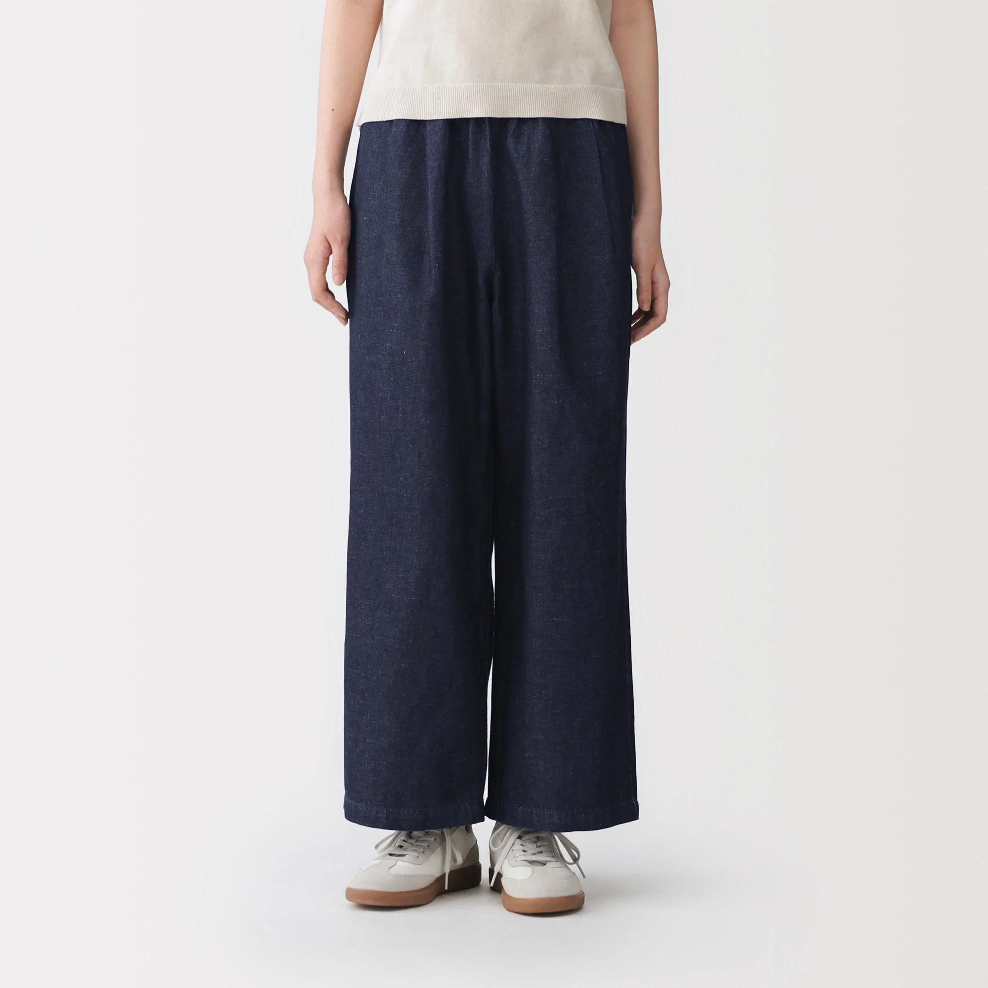 Cotton Linen Denim Easy Pants - Image 4