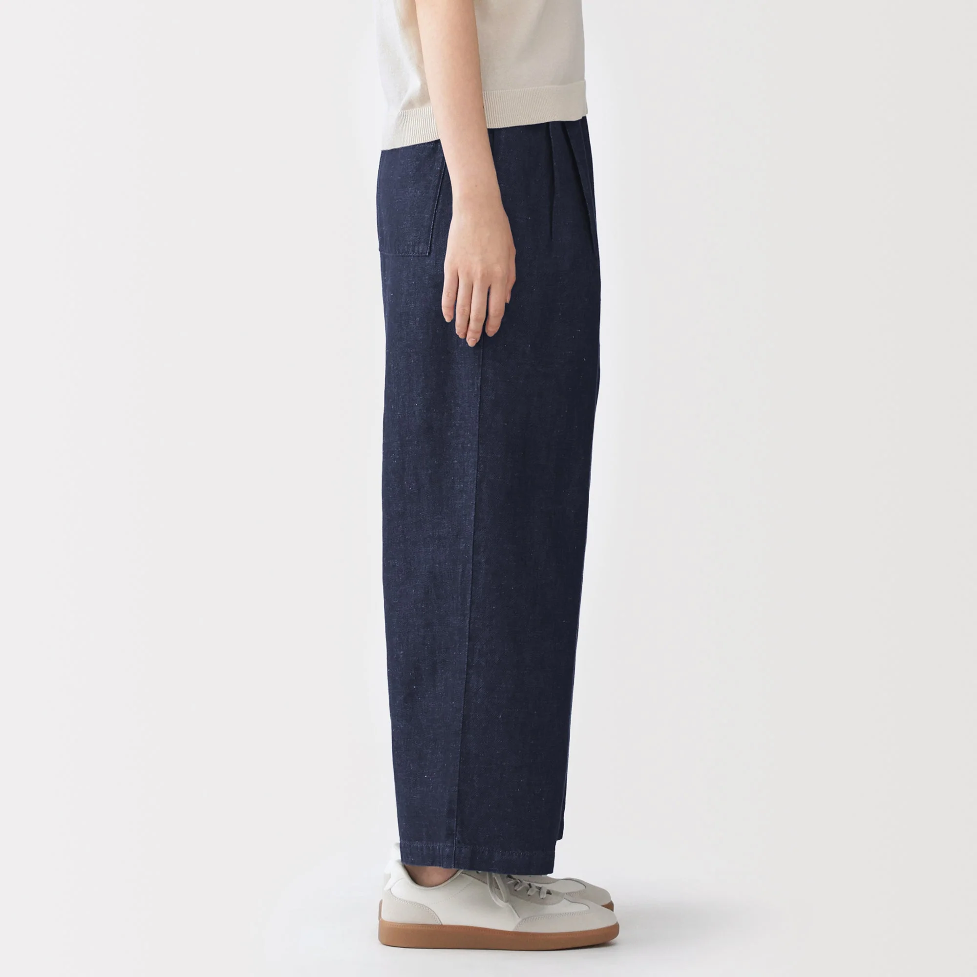 Cotton Linen Denim Easy Pants - Image 5