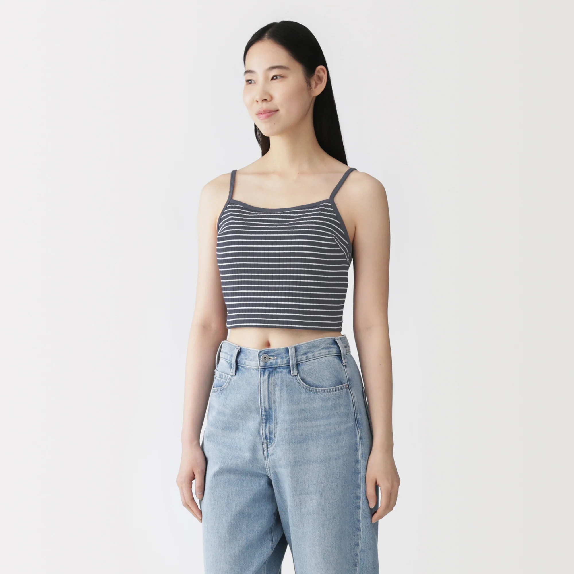 Cotton Rib Bra Camisole - Image 3