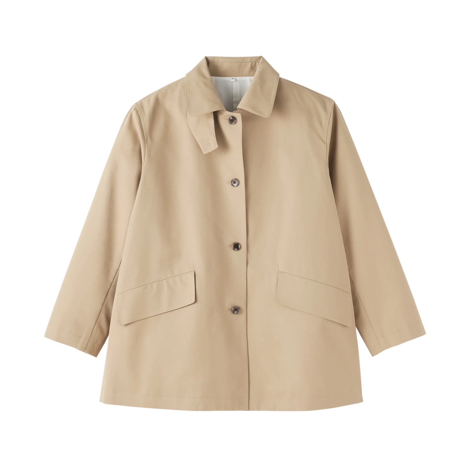 Cotton Twill Stand Fall Collar Coat - Image 12
