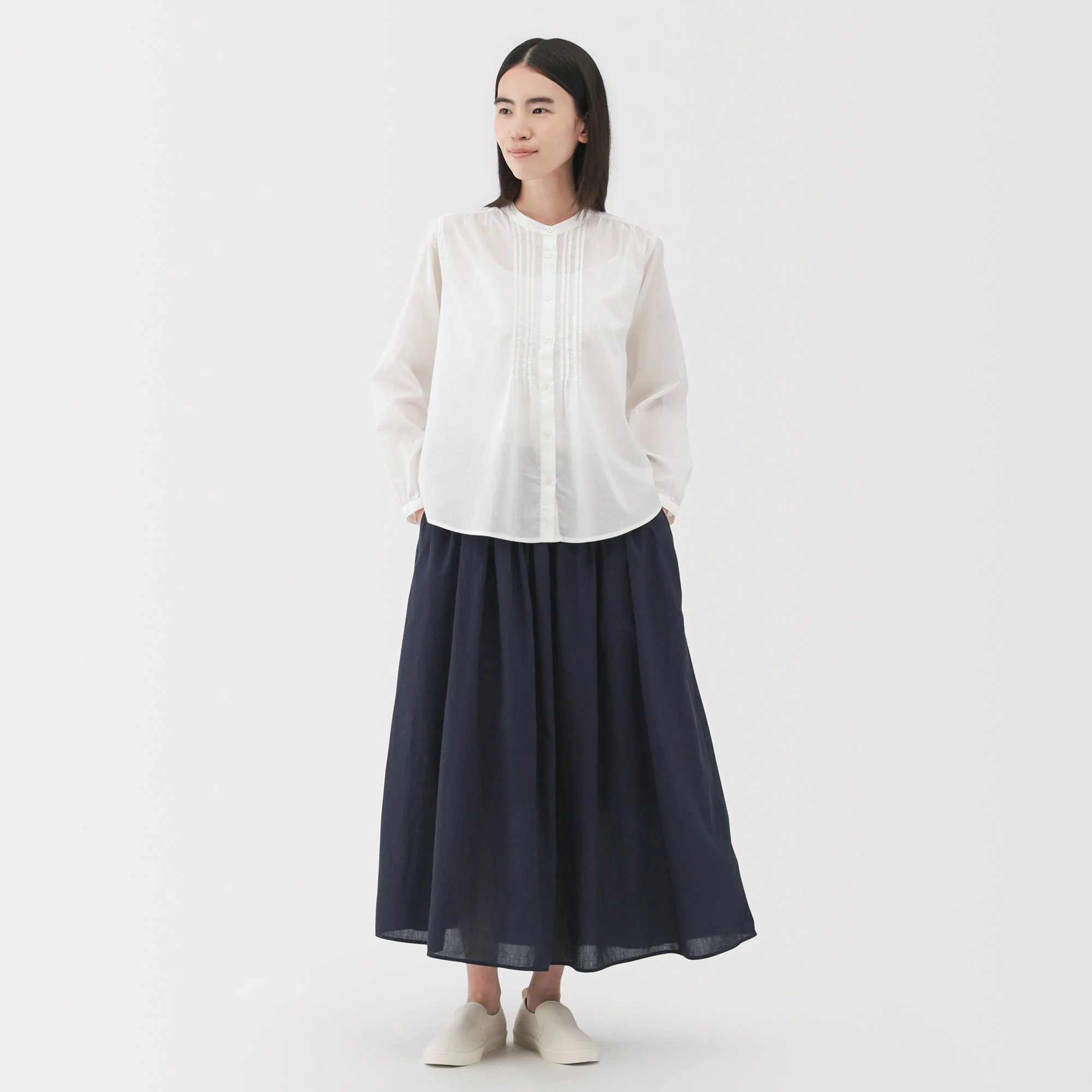 Cotton Voile Gathered Skirt - Image 4