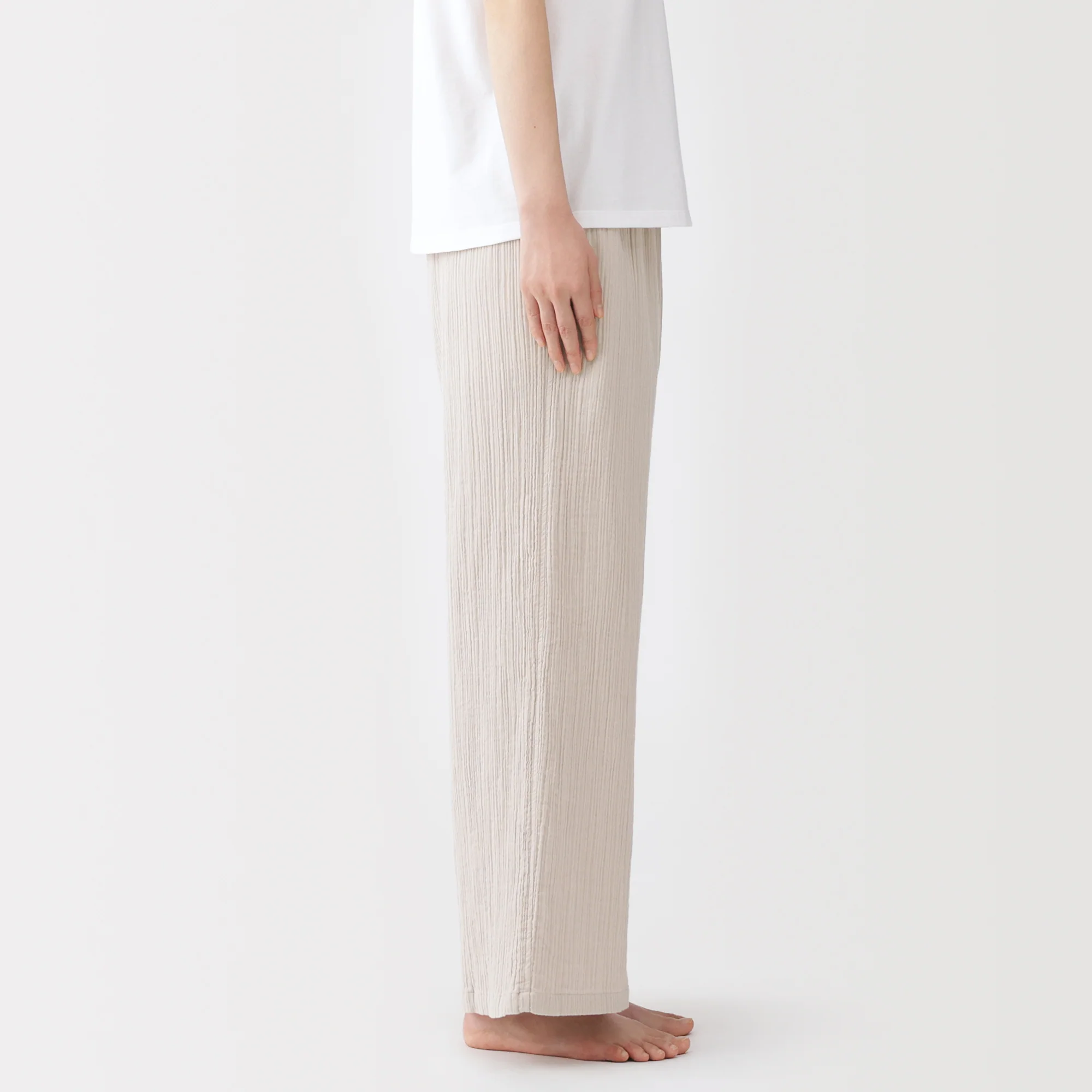 Crinkle Gauze Long Pants - Image 13