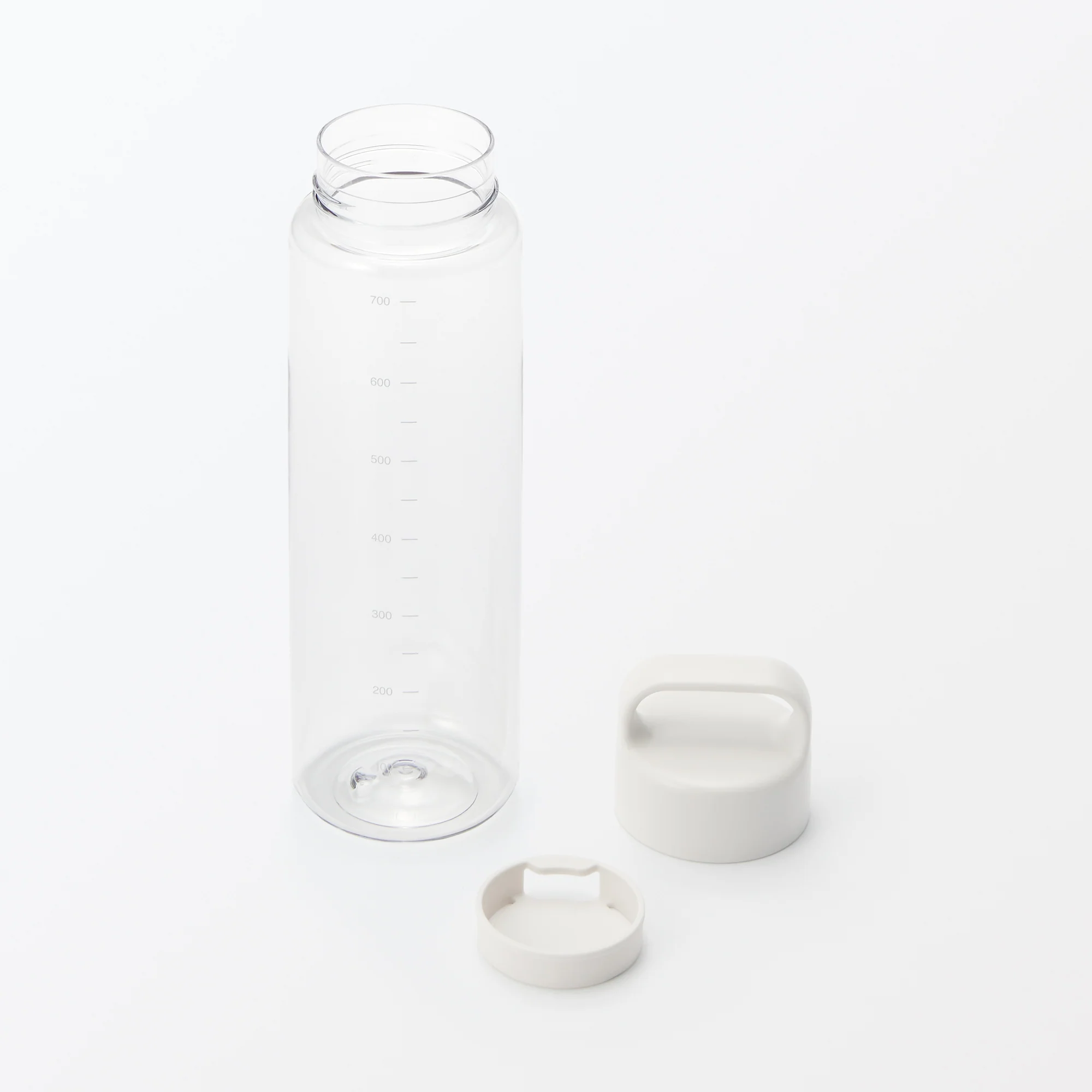 Easy-to-Carry Water Bottle With Scale - White (700ml) - Image 4