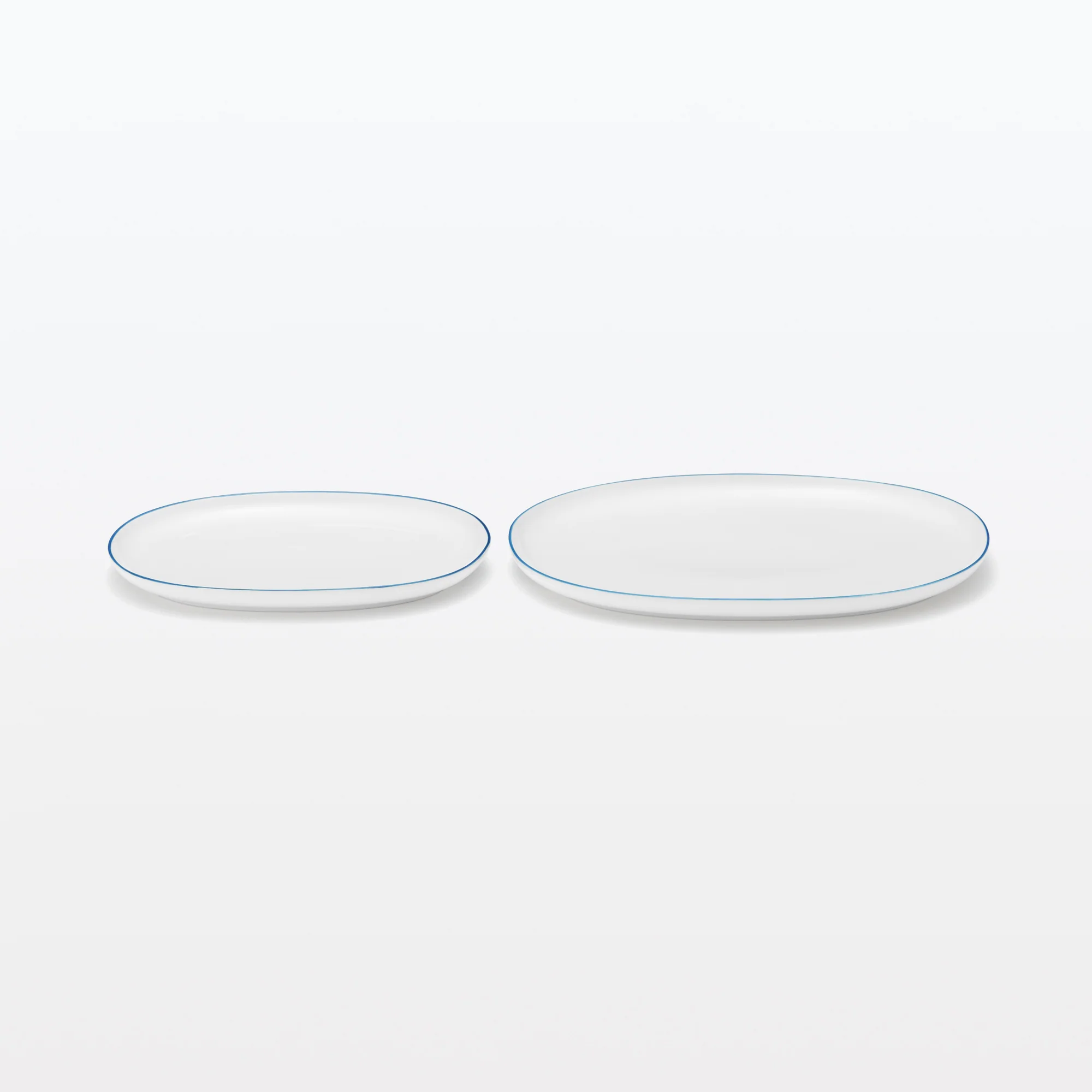 Everyday Tableware Oval Plate Large - Blue Stripe - Image 7