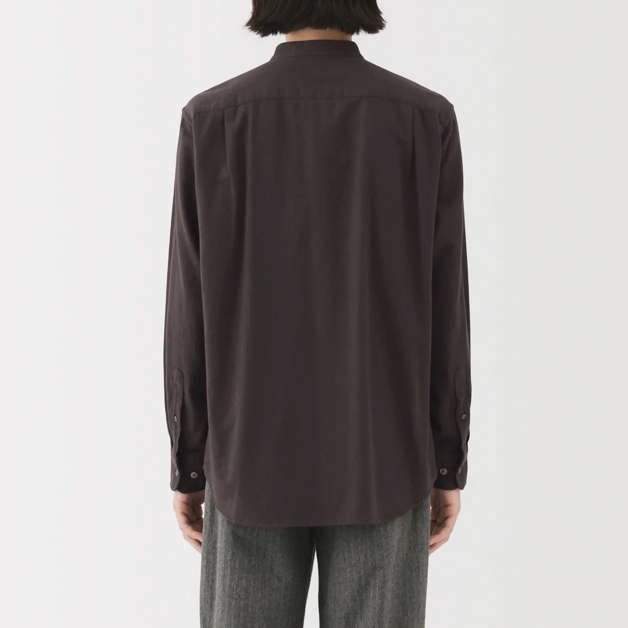 Flannel Stand Collar Shirt - Image 24