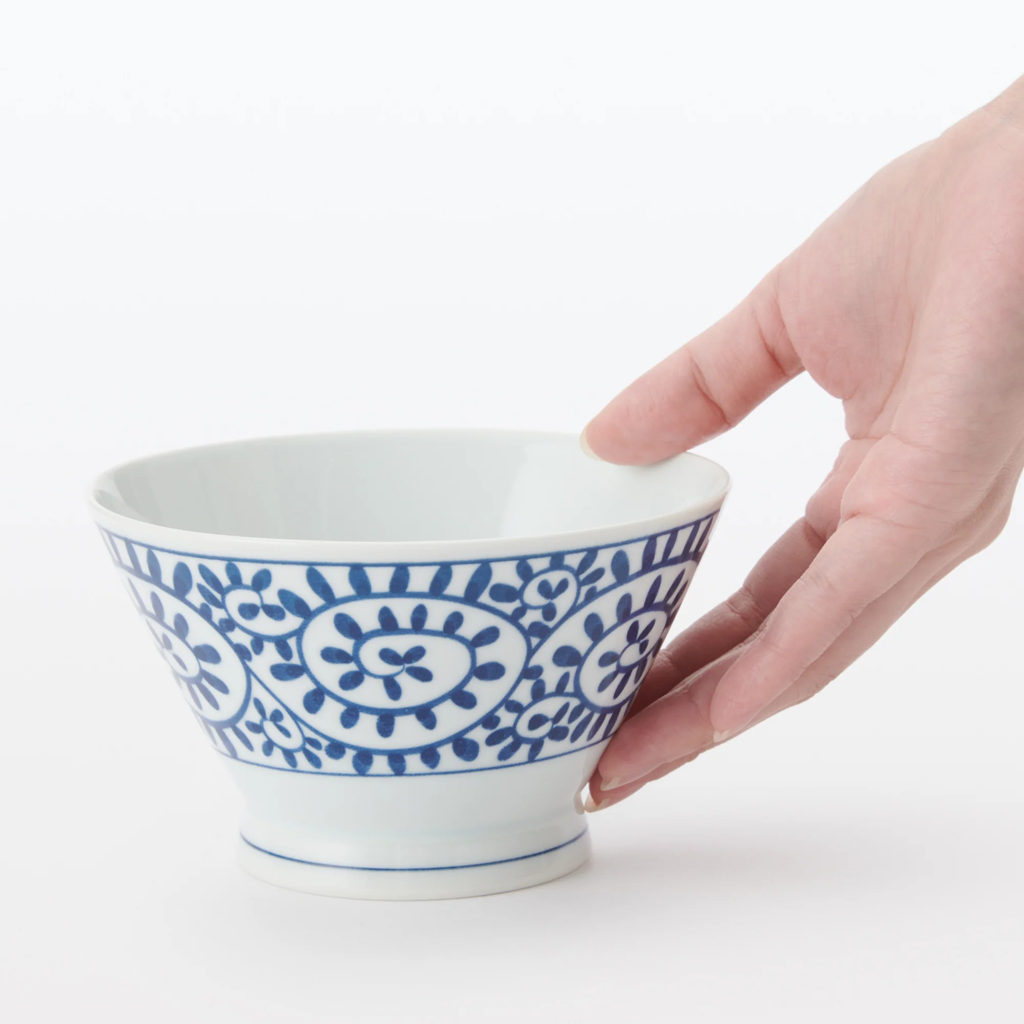 Hasami Ware Rice Bowl - Arabesque Pattern - Image 15