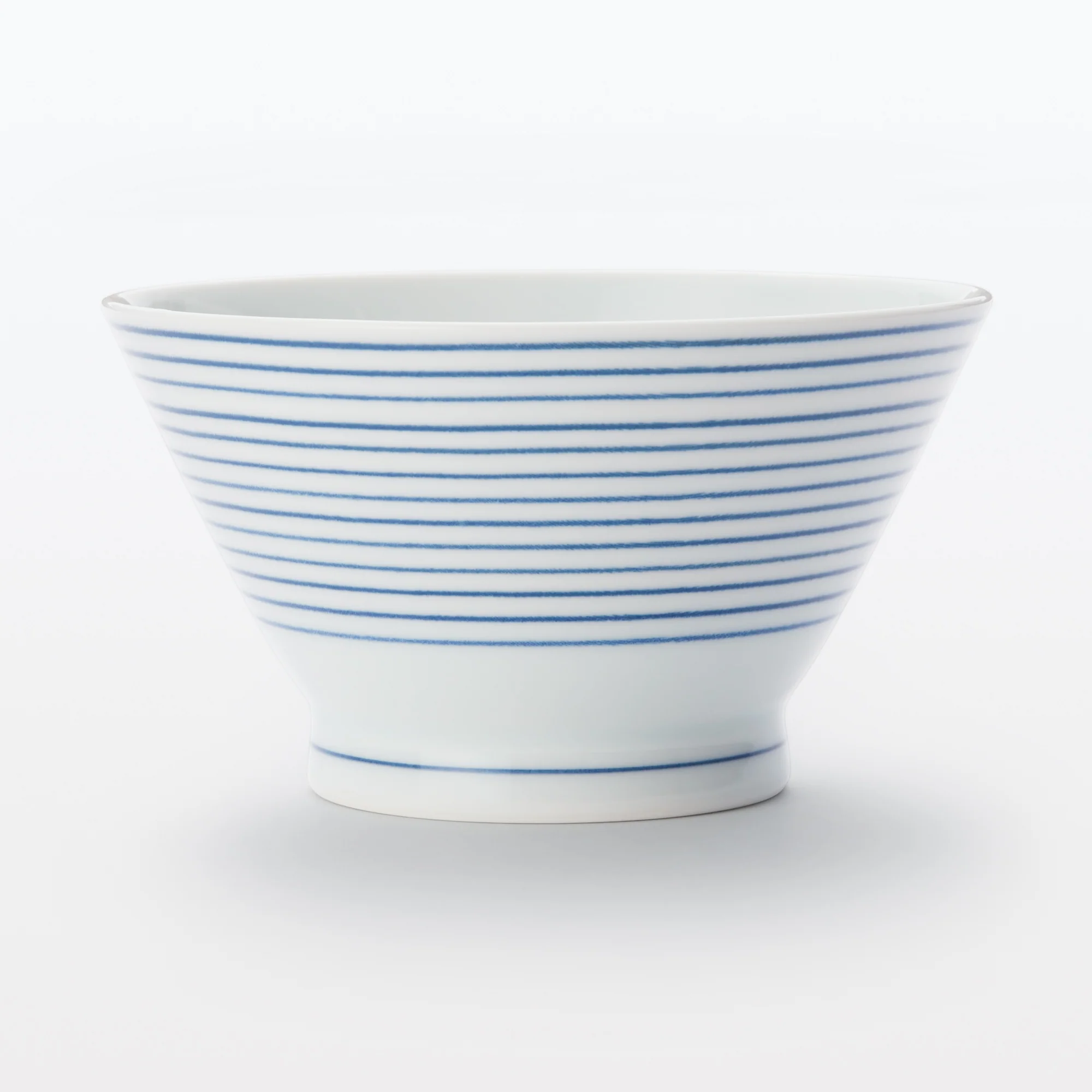 Hasami Ware Rice Bowl - Horizontal Stripes Pattern - Image 2