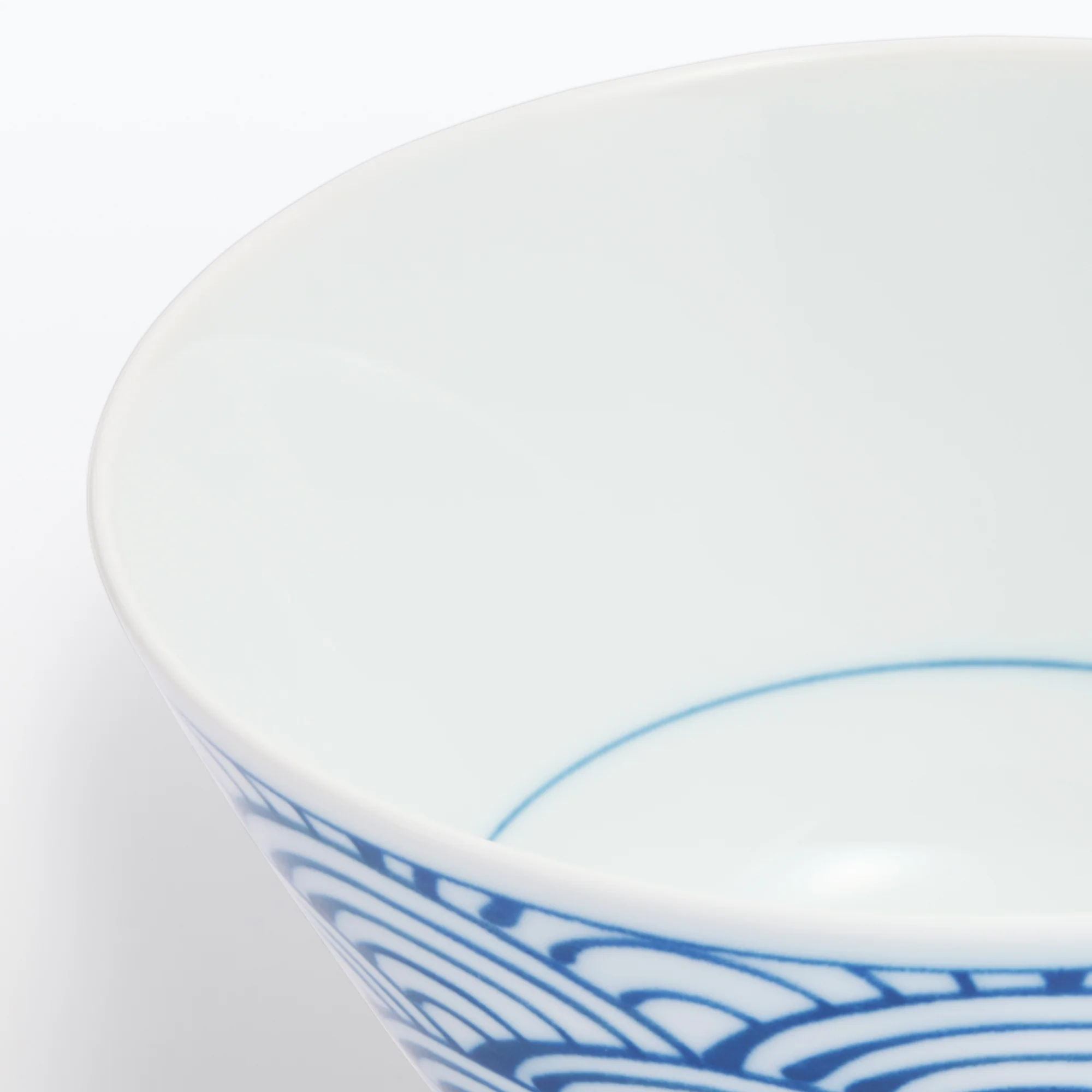 Hasami Ware Rice Bowl - Large Wave Pattern - Image 14