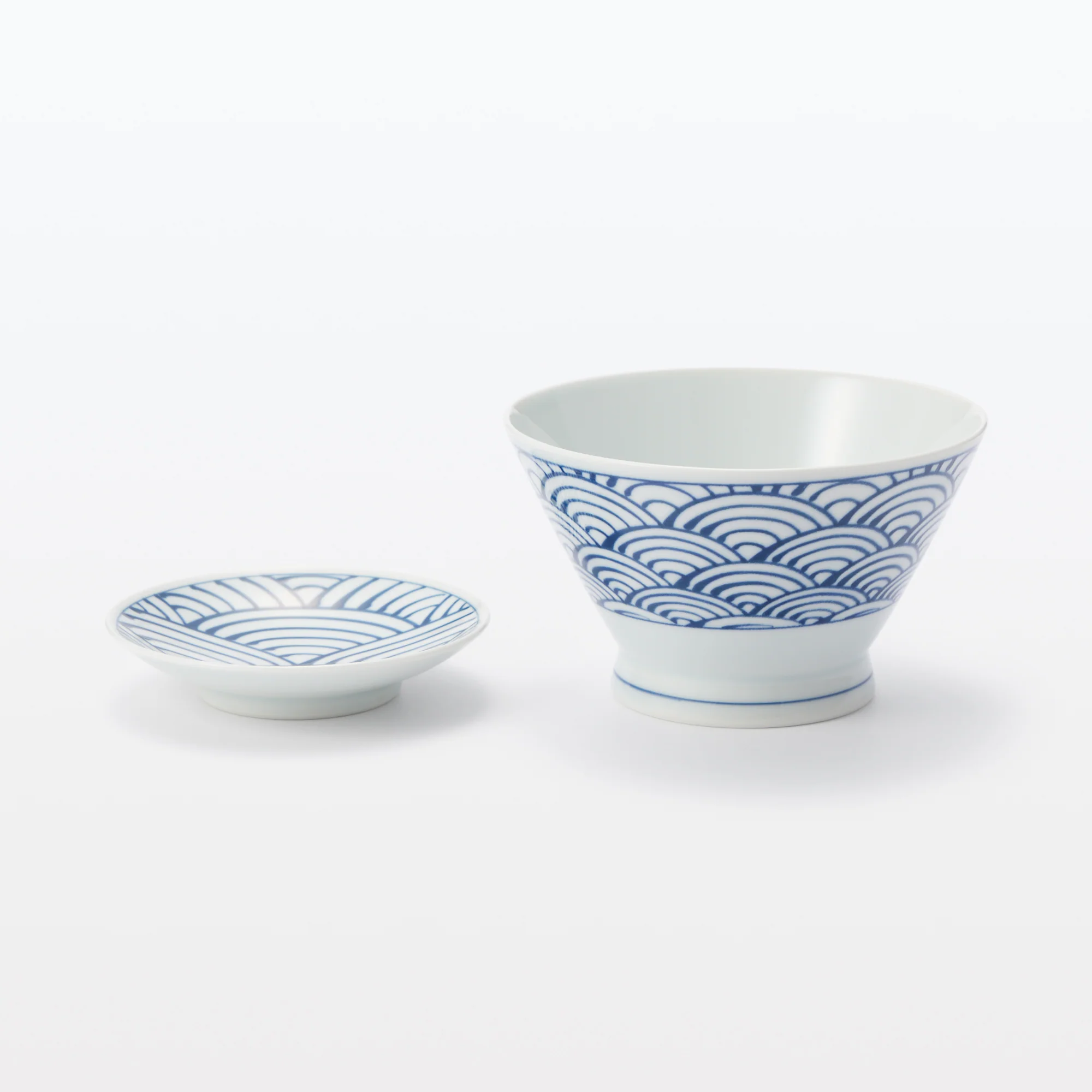 Hasami Ware Rice Bowl - Large Wave Pattern - Image 17