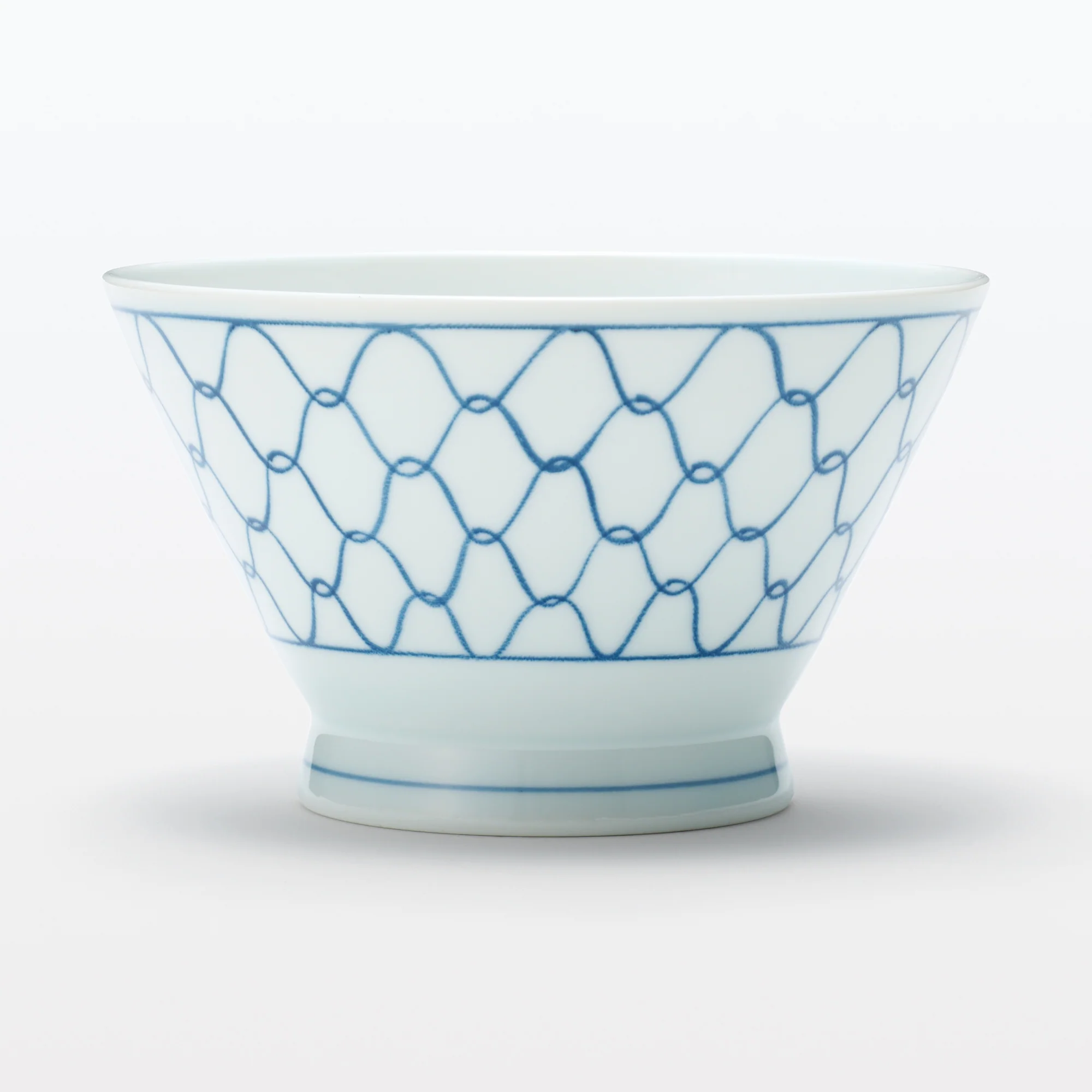 Hasami Ware Rice Bowl - Mesh Pattern - Large - Image 2