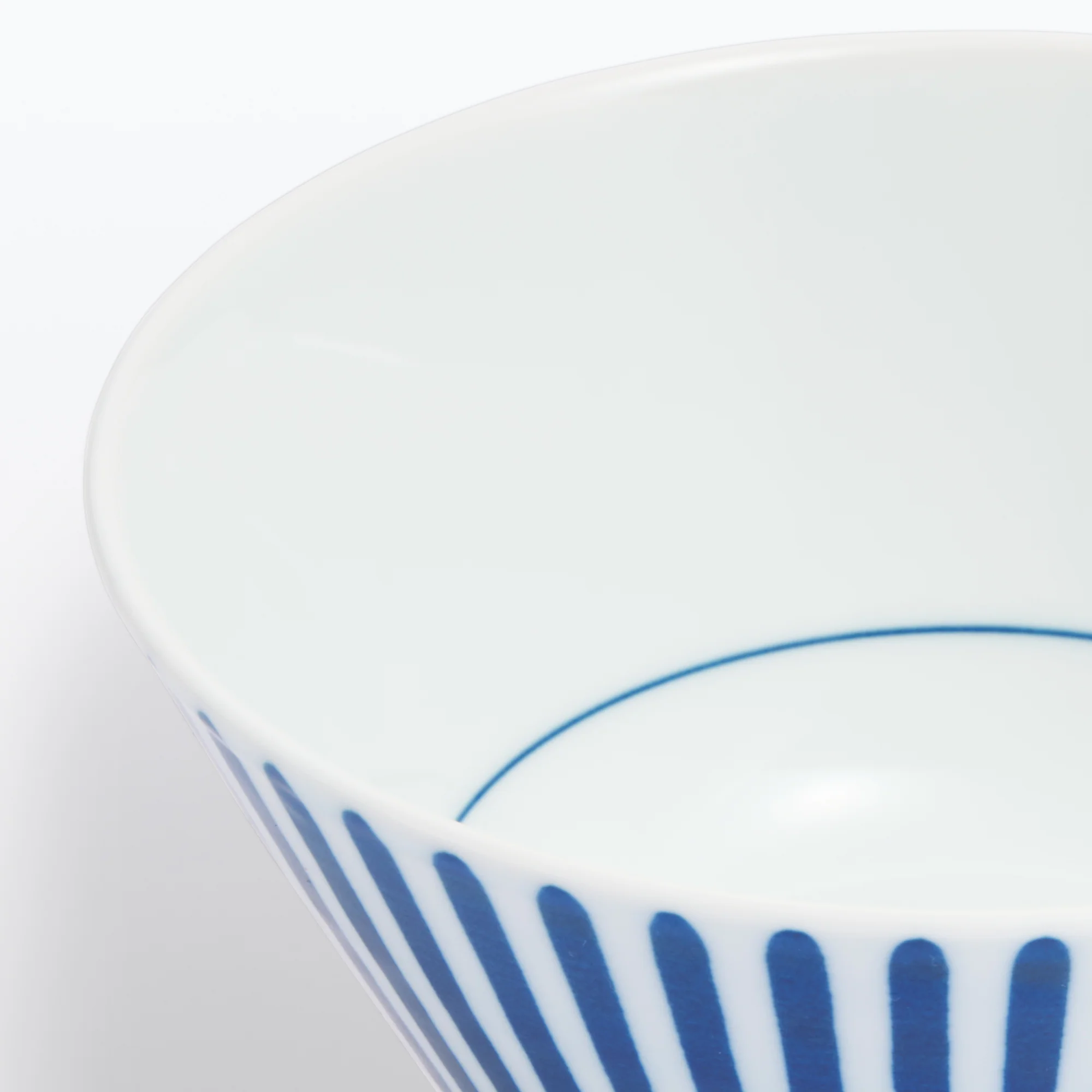 Hasami Ware Rice Bowl - Stripes Pattern - Image 6