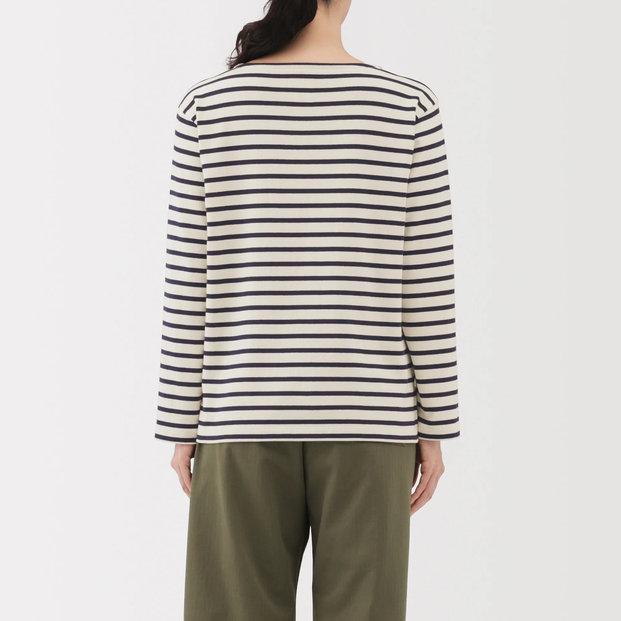 Heavyweight Cotton Boat Neck T-Shirt - Image 30