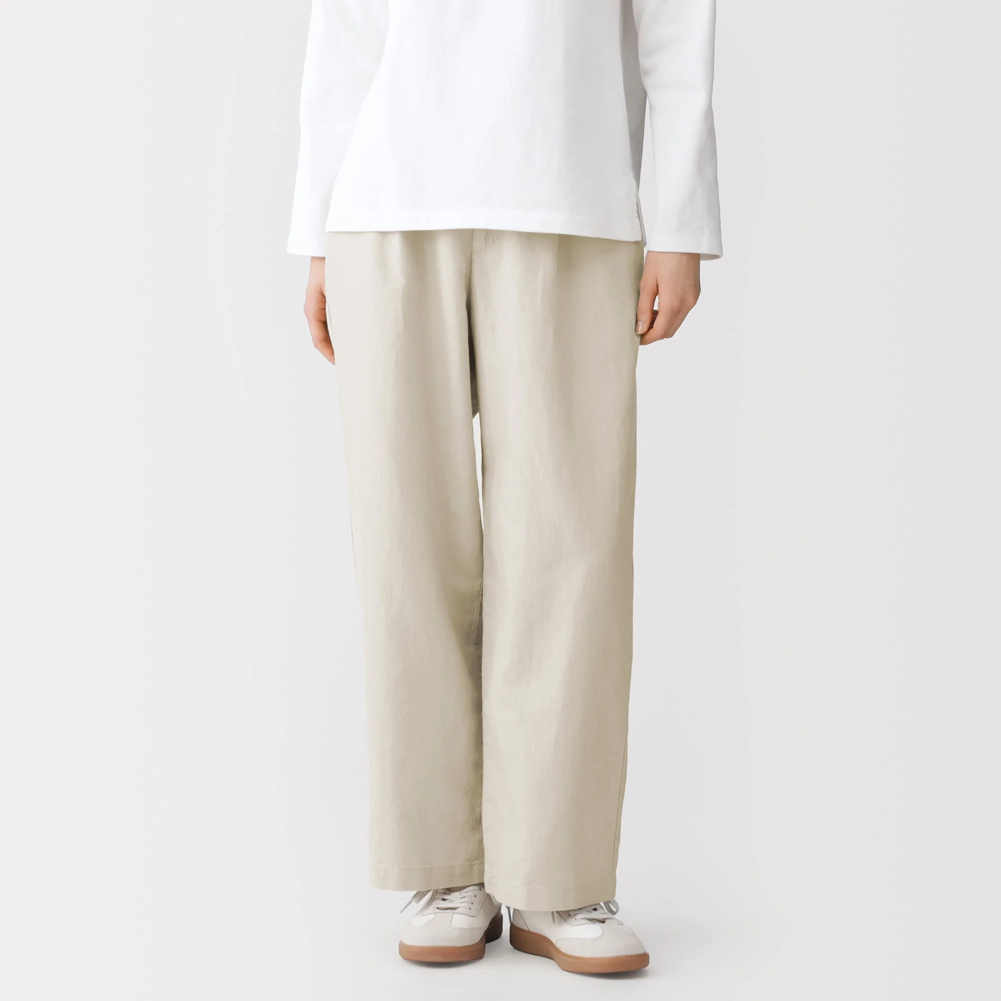 Hemp Blend Twill Straight Pants - Image 4