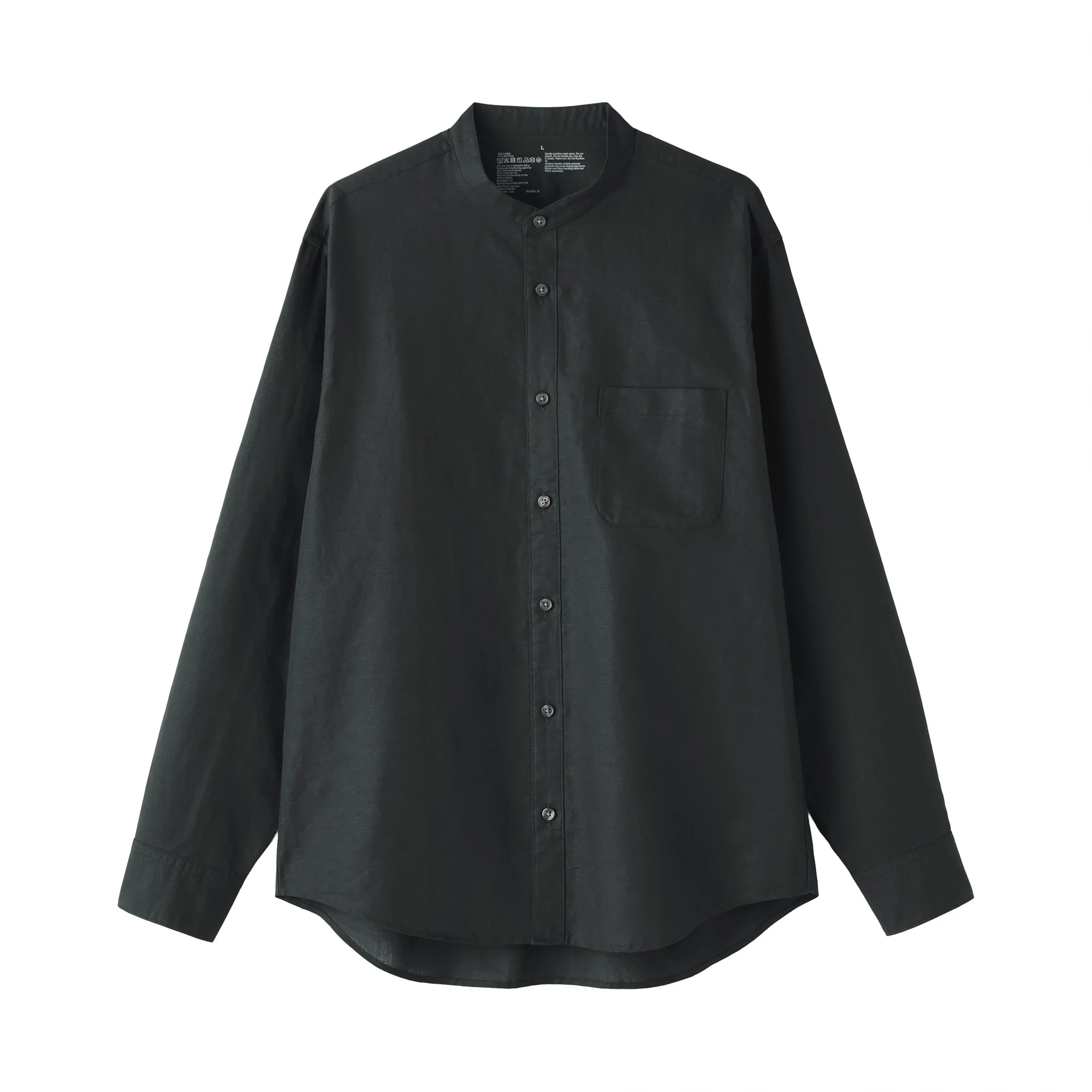 Hemp Cotton Stand Collar Shirt - Image 11