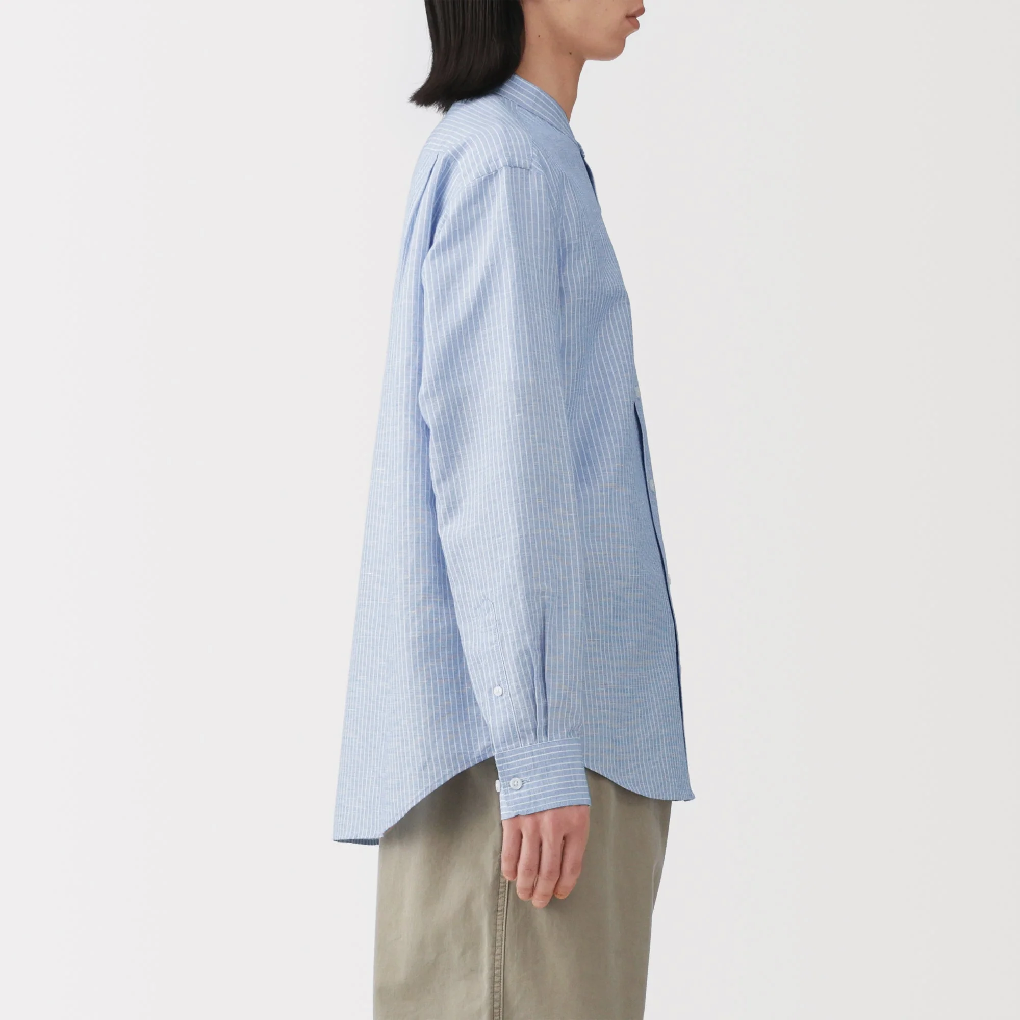 Hemp Cotton Stand Collar Shirt - Image 14