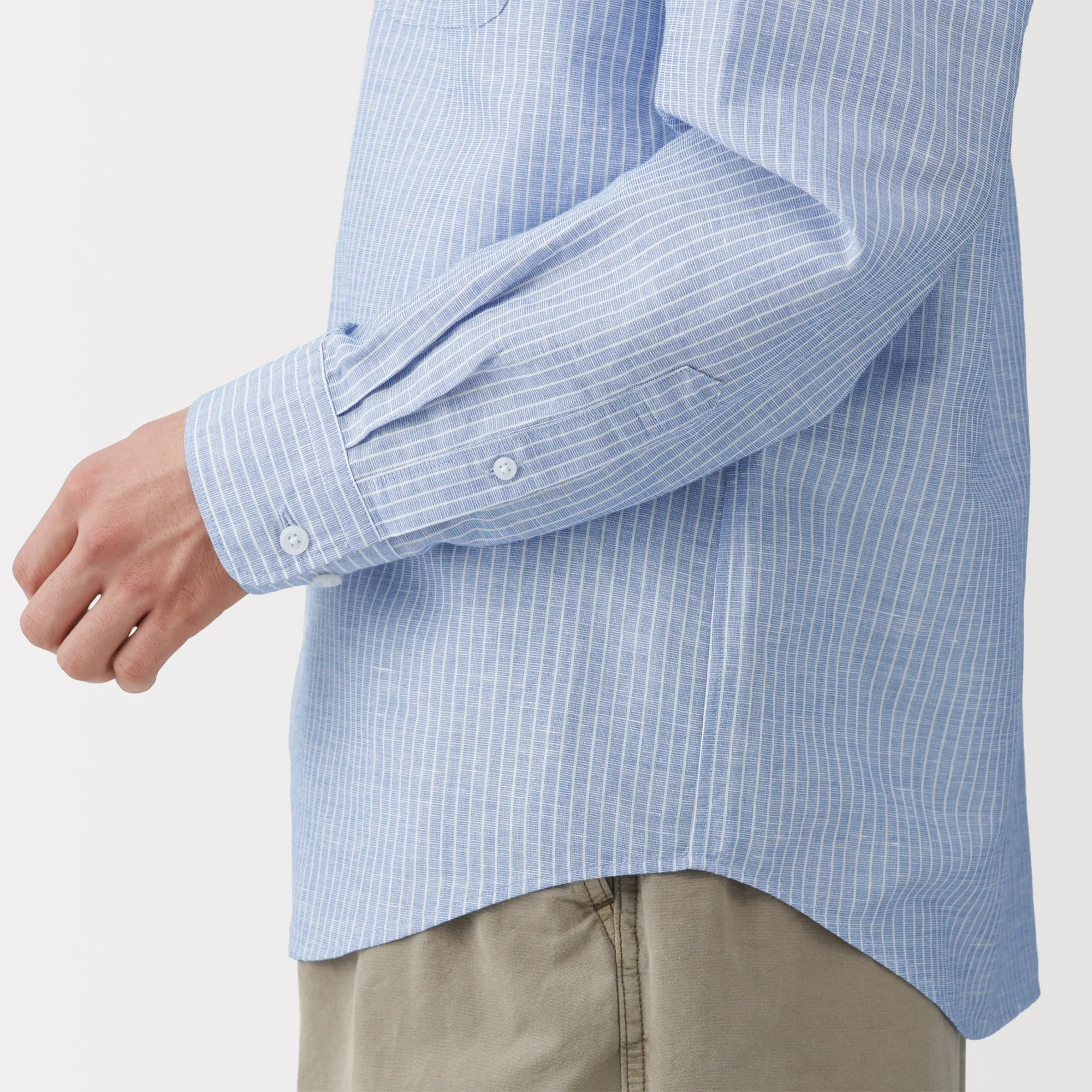 Hemp Cotton Stand Collar Shirt - Image 26