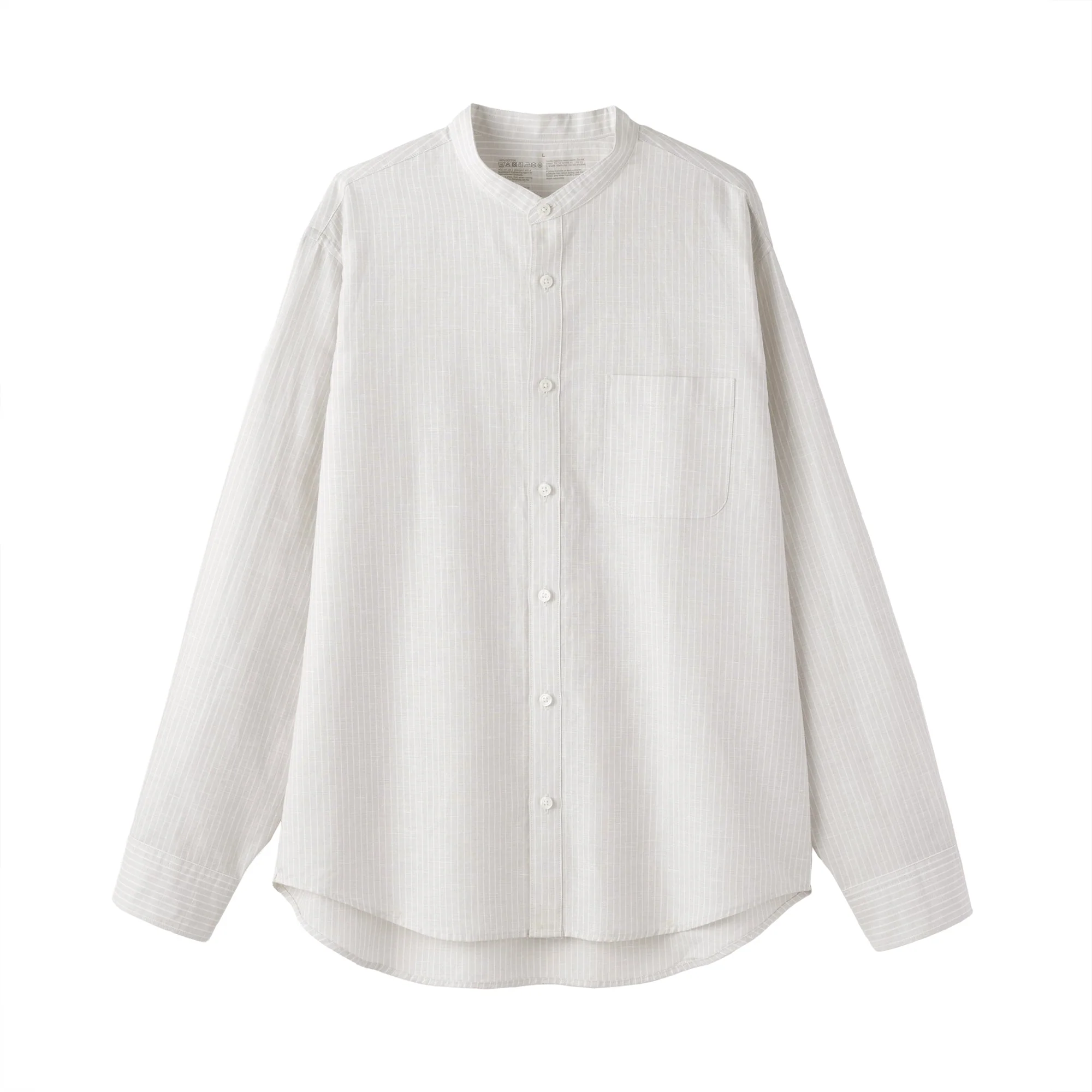 Hemp Cotton Stand Collar Shirt - Image 29