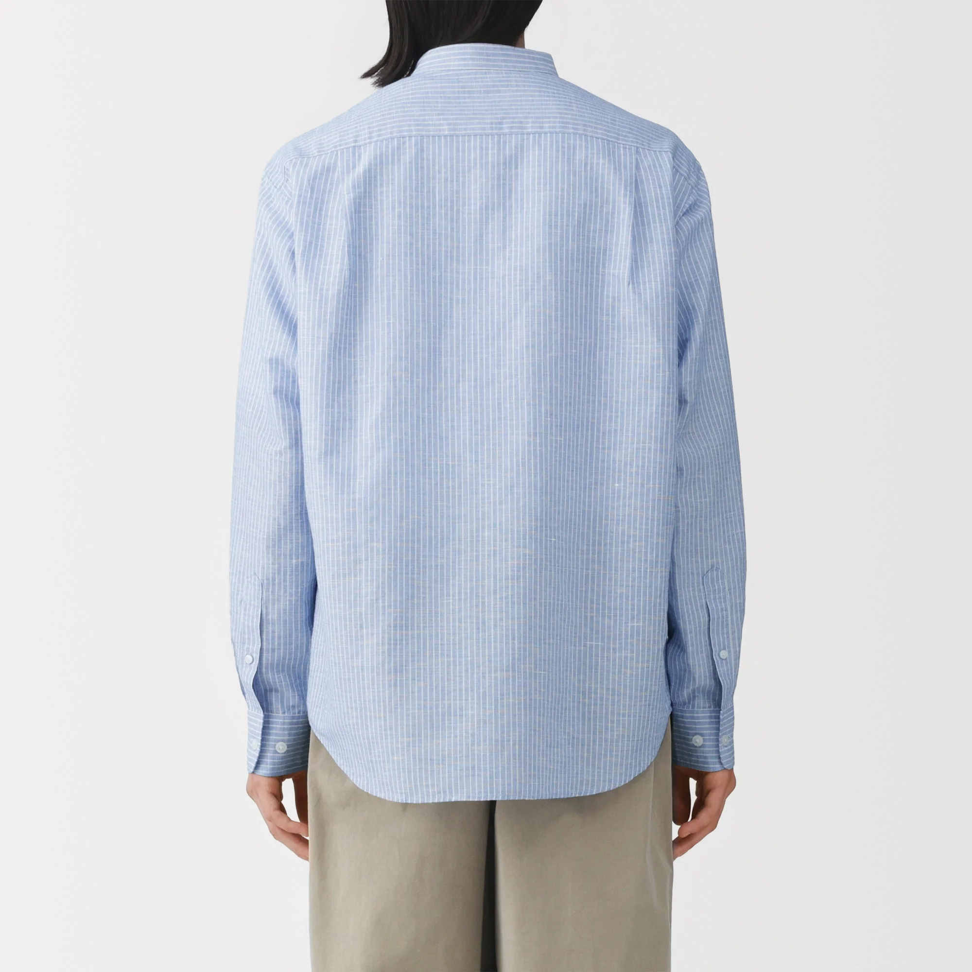Hemp Cotton Stand Collar Shirt - Image 6
