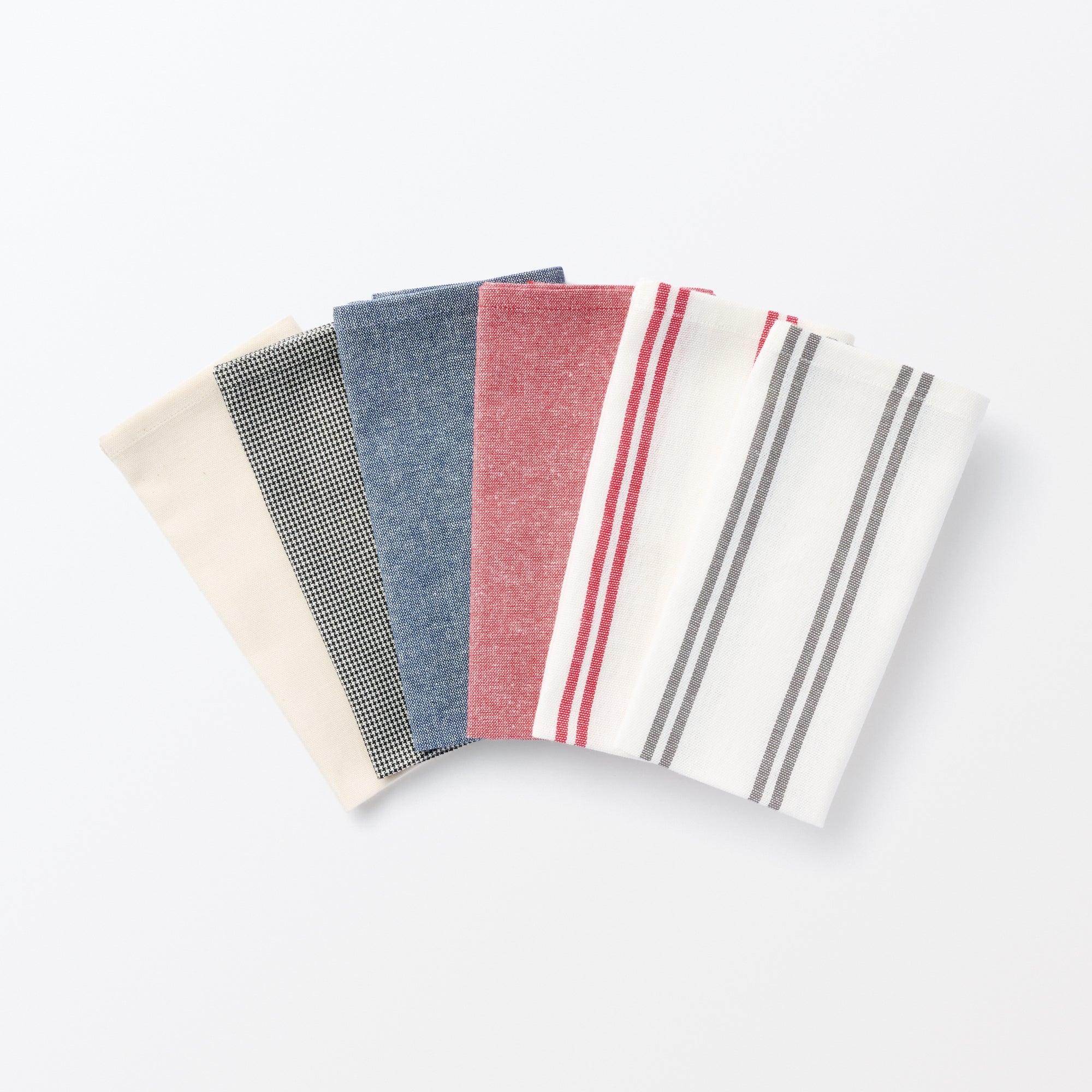Indian Cotton Yarn-Dyed Napkin - Red Stripe - Image 5