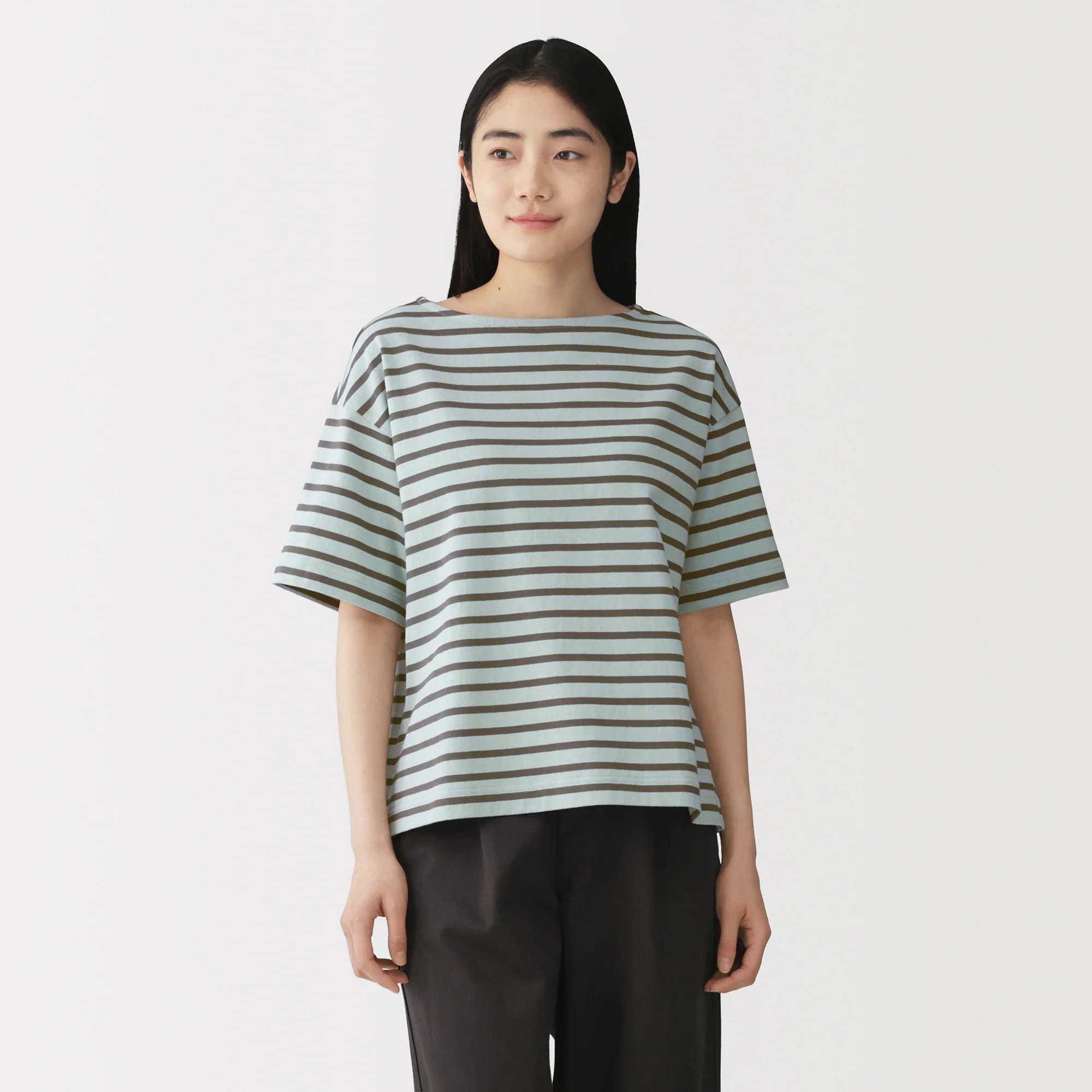 Jersey Boatneck T-Shirt - Image 35