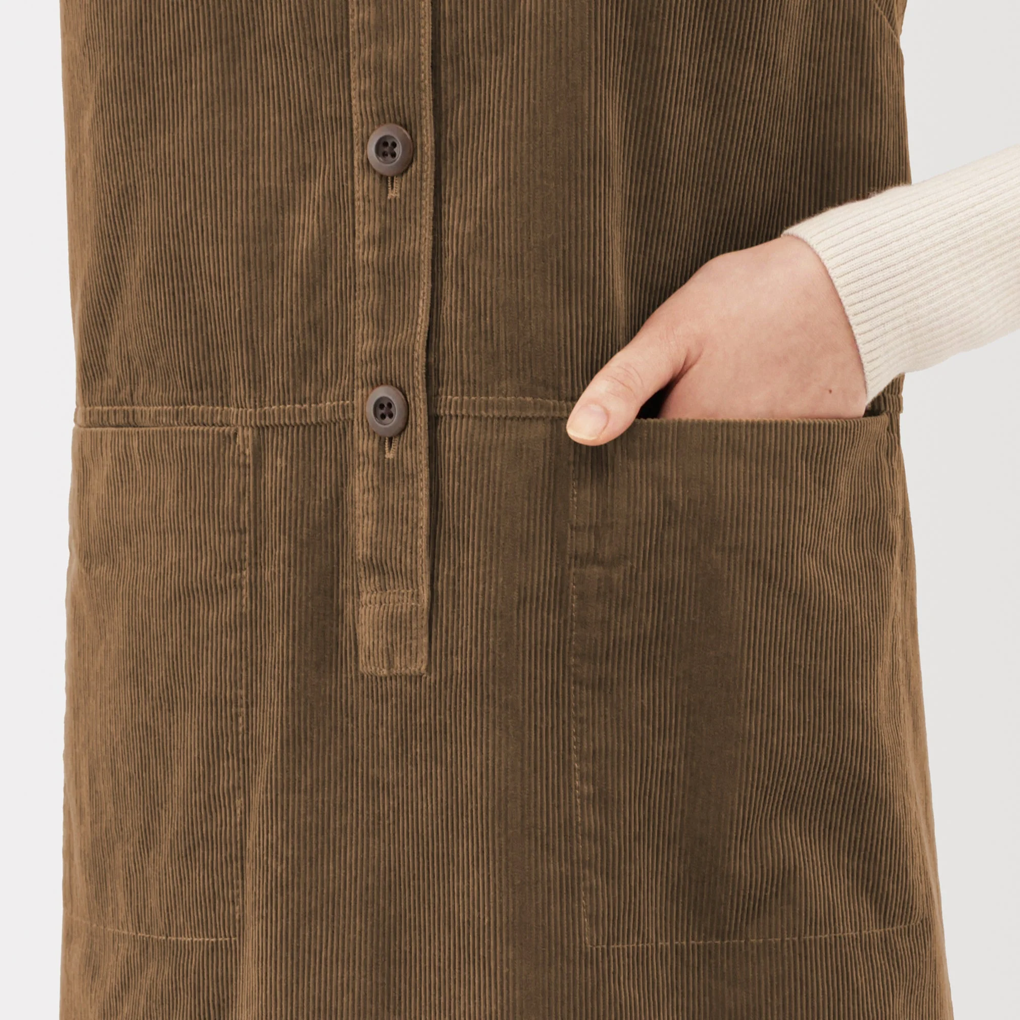 Kapok Blend Corduroy Jumper Dress - Image 16